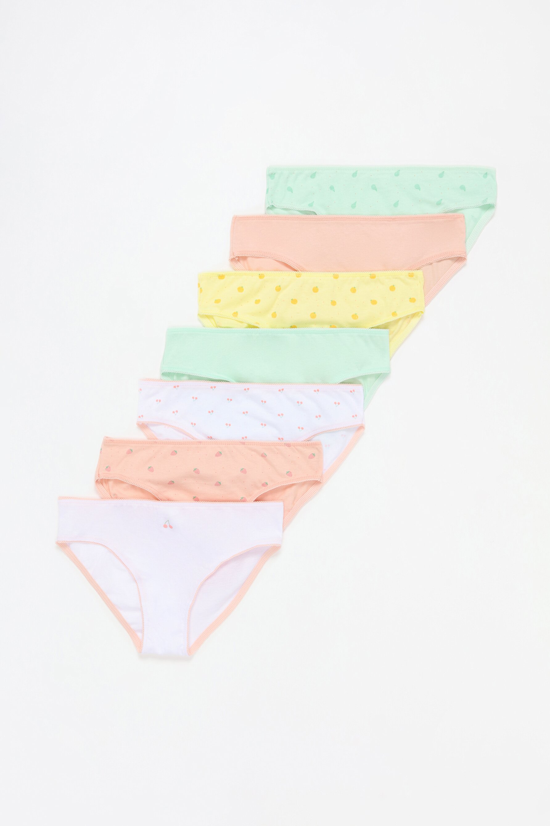 Pack 7 braguitas estampado frutitas