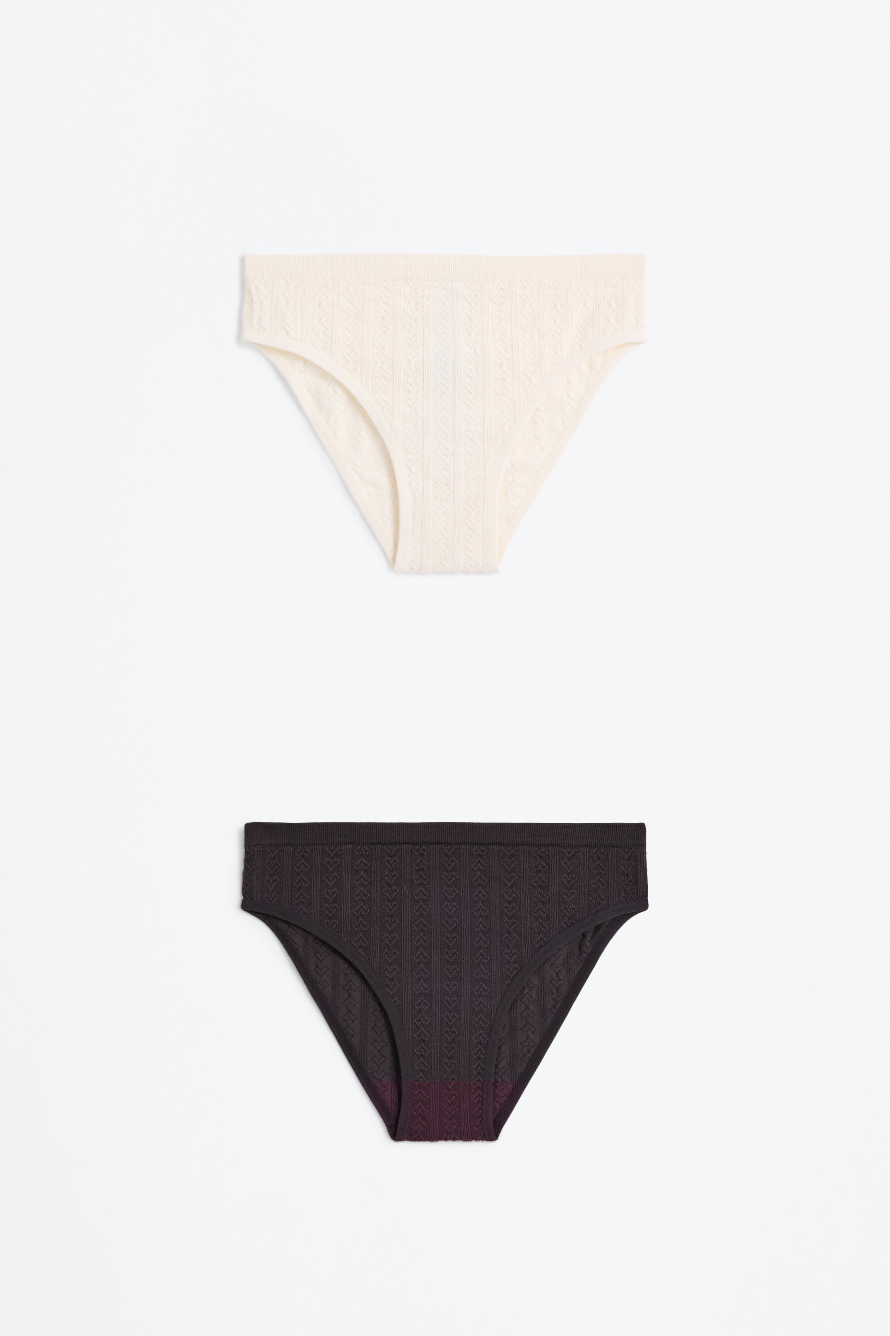 Pack 2 braguitas sin costuras de canalé