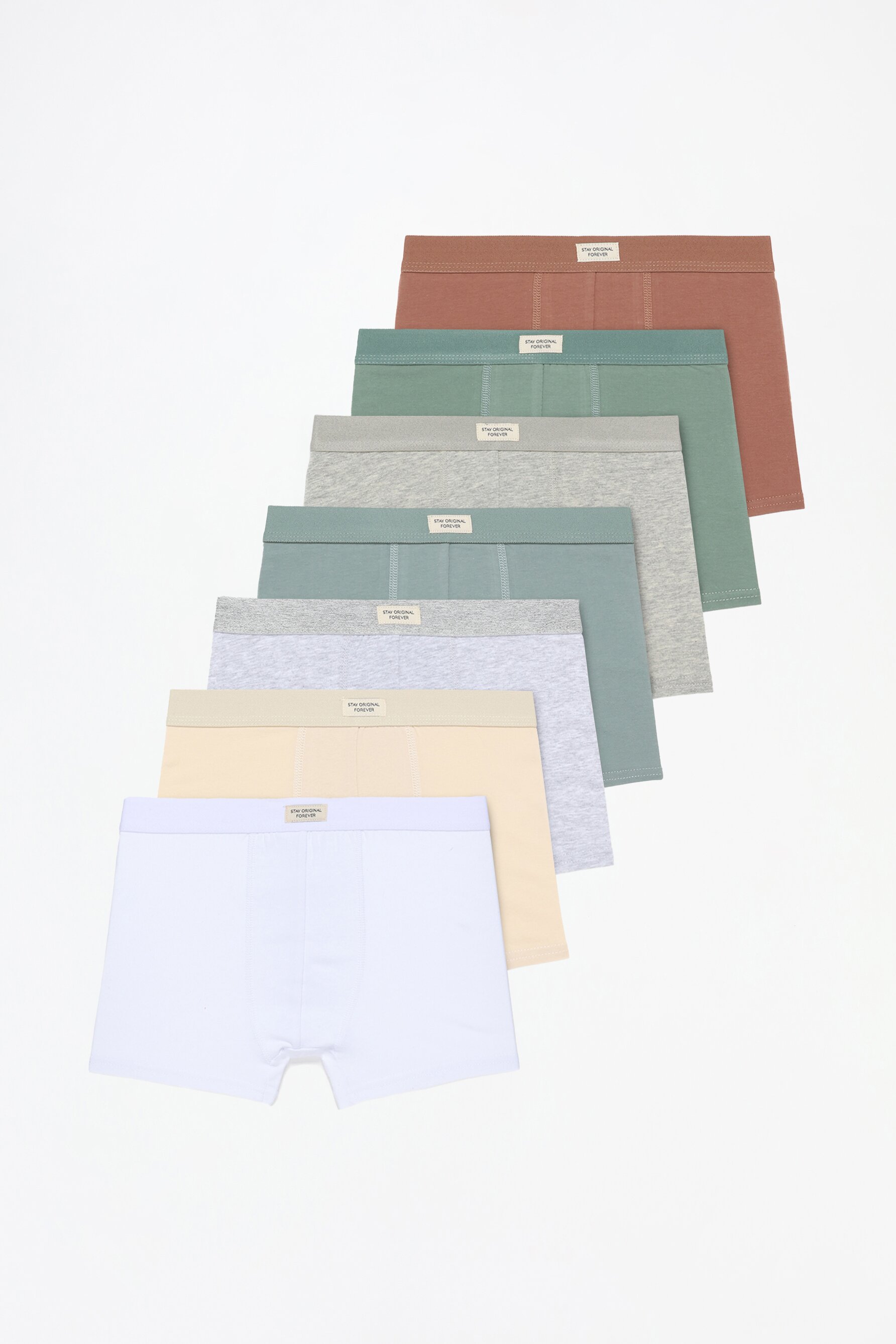 Pack 7 calzoncillos bóxers lisos