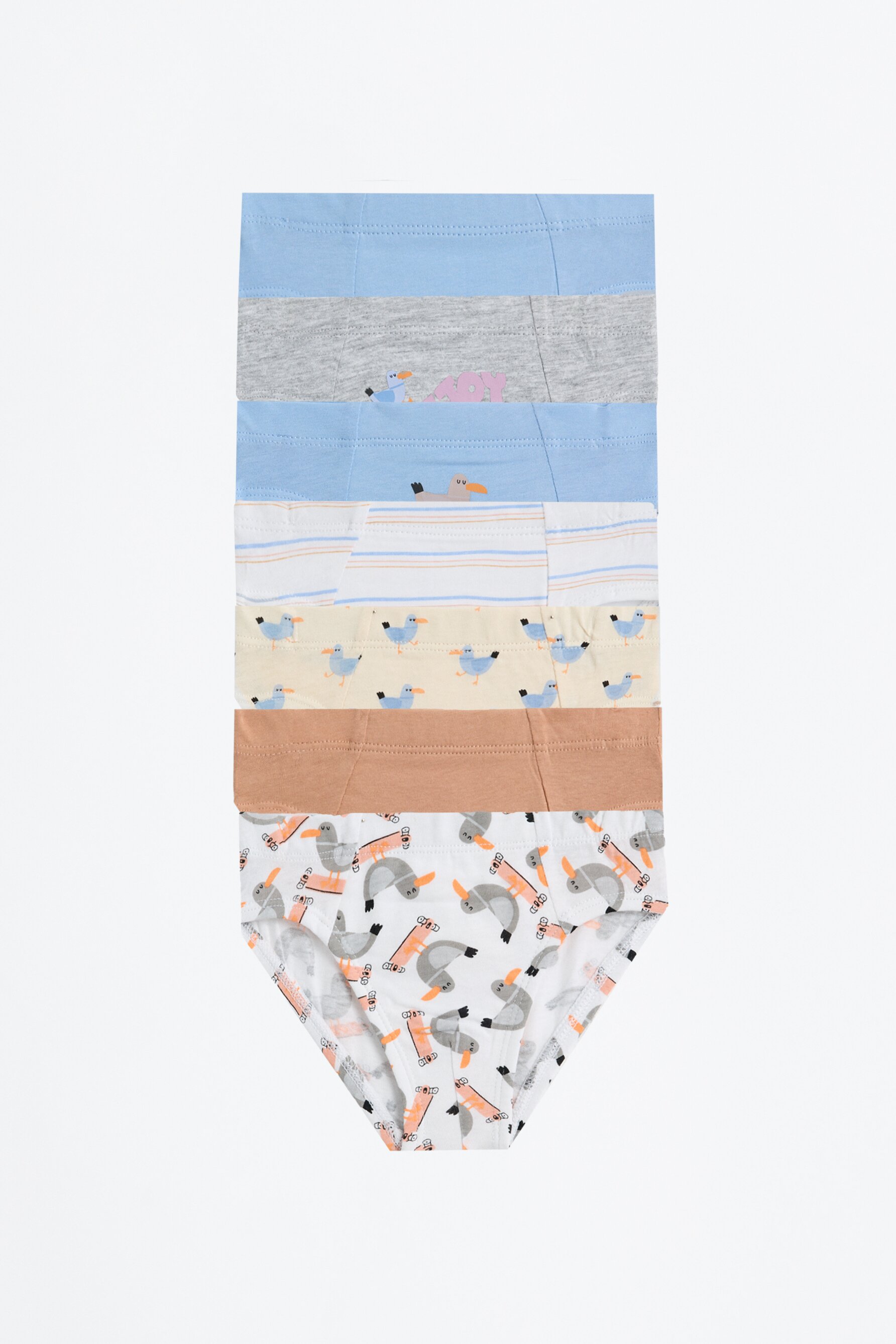 Pack de 7 calzoncillos slips pájaros
