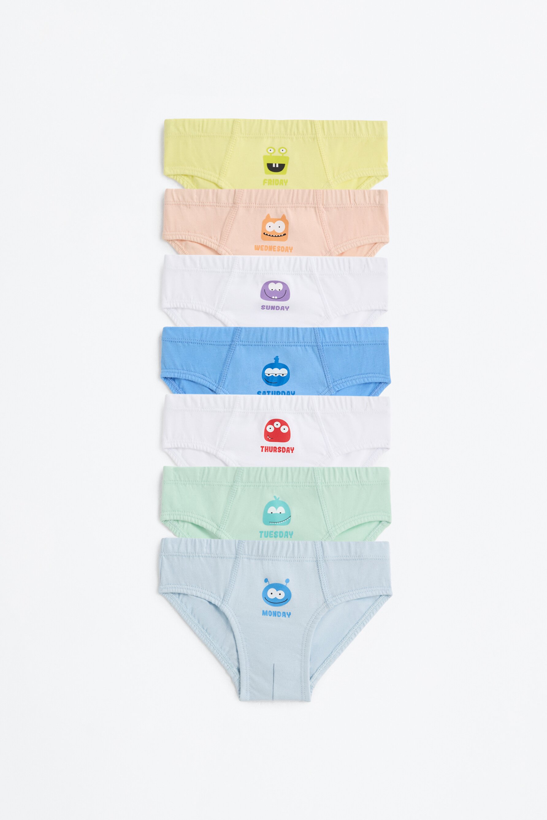 Pack 7 calzoncillos slips monstruos