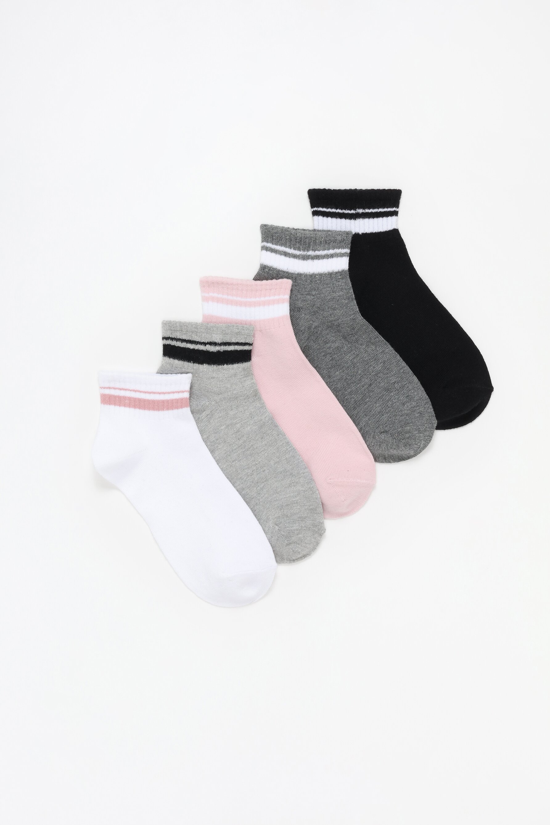 Pack 5 calcetines cortos rayas