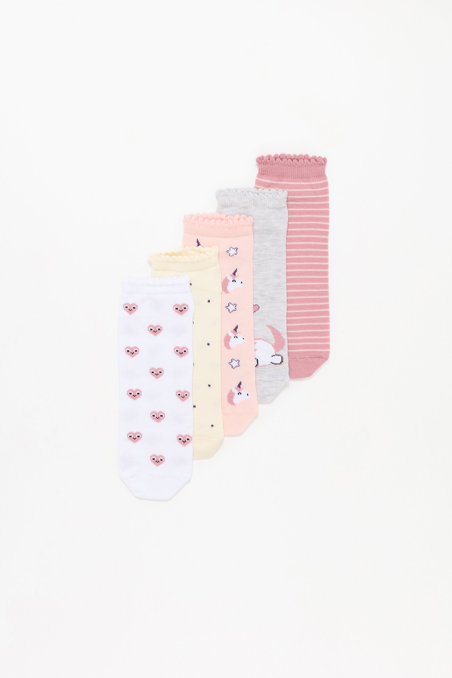 Pack 5 calcetines tobilleros unicornios