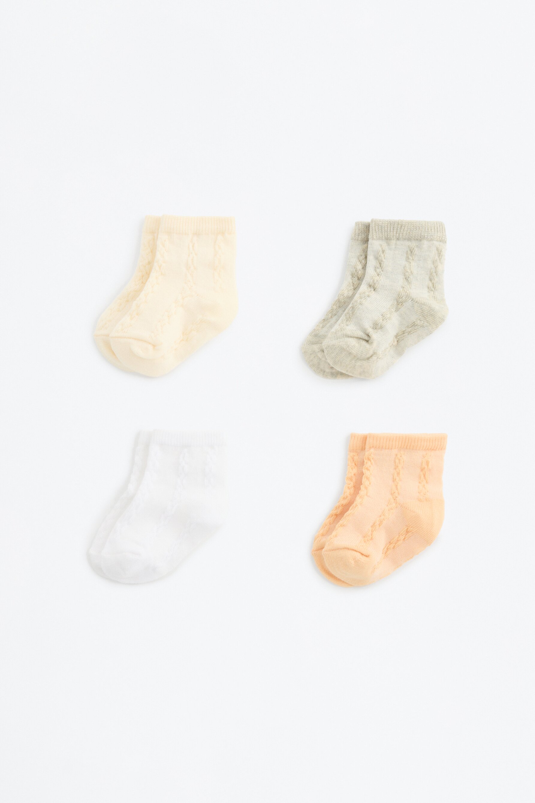 Pack 4 pares calcetines largos trenzados
