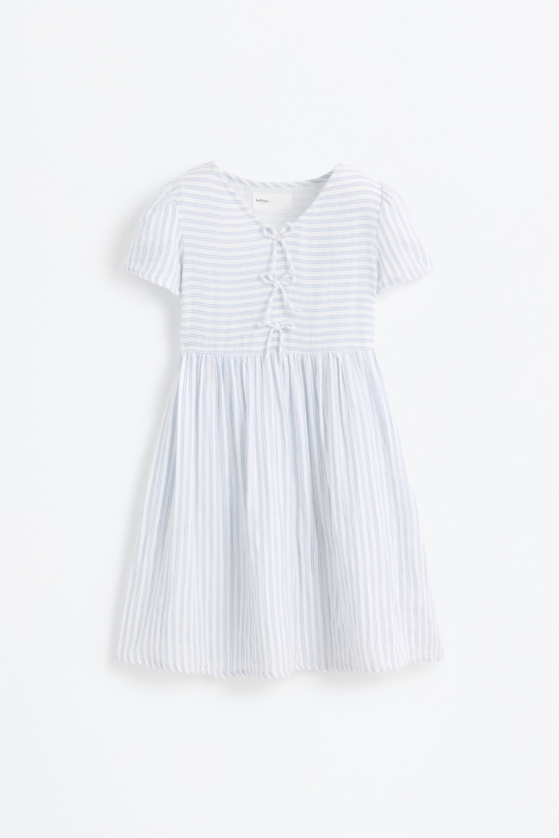 Vestido lazos textura