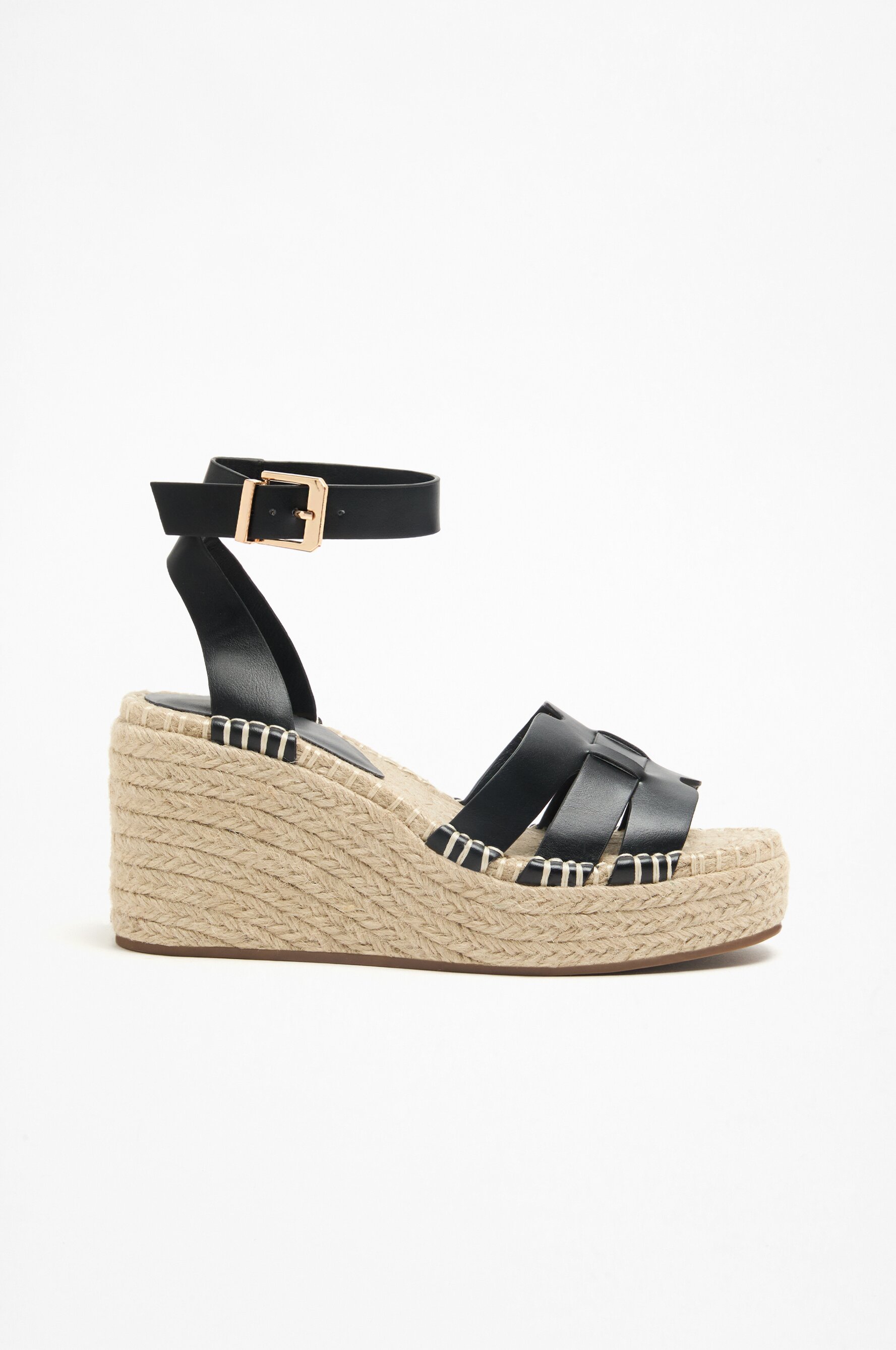 Sandalia cuña entrelazada