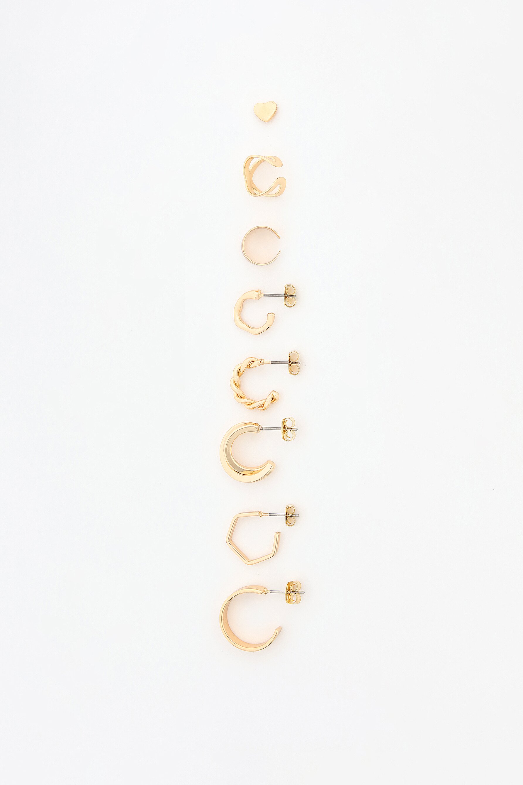 Conjunto de 9 brincos earcuff