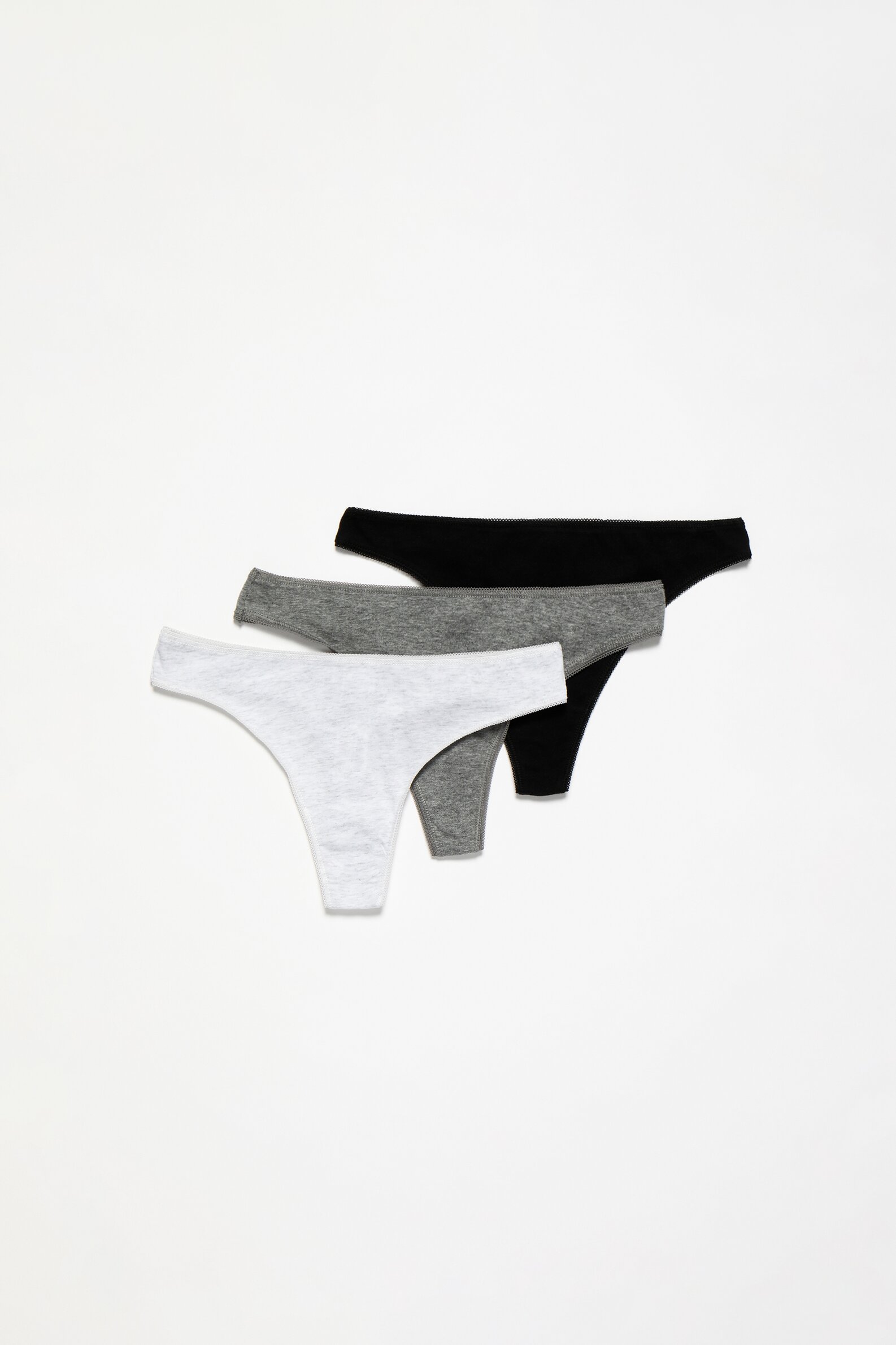 3-Pack of cotton thongs
