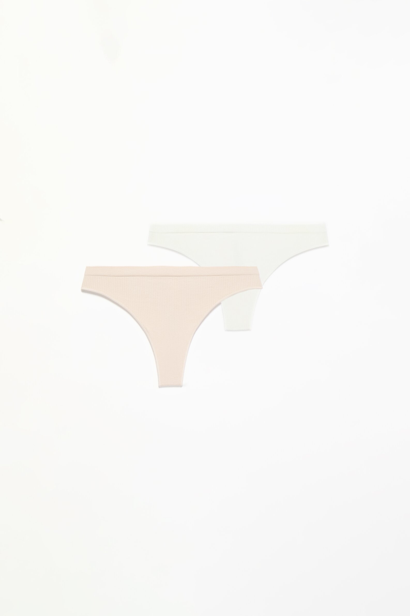 Pack de 2 tangas sin costuras de canalé