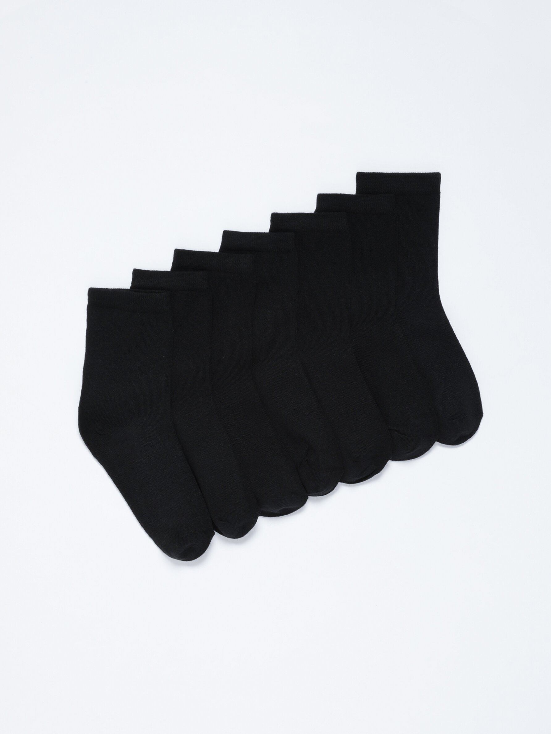 Pack of 7 pairs of basic long socks