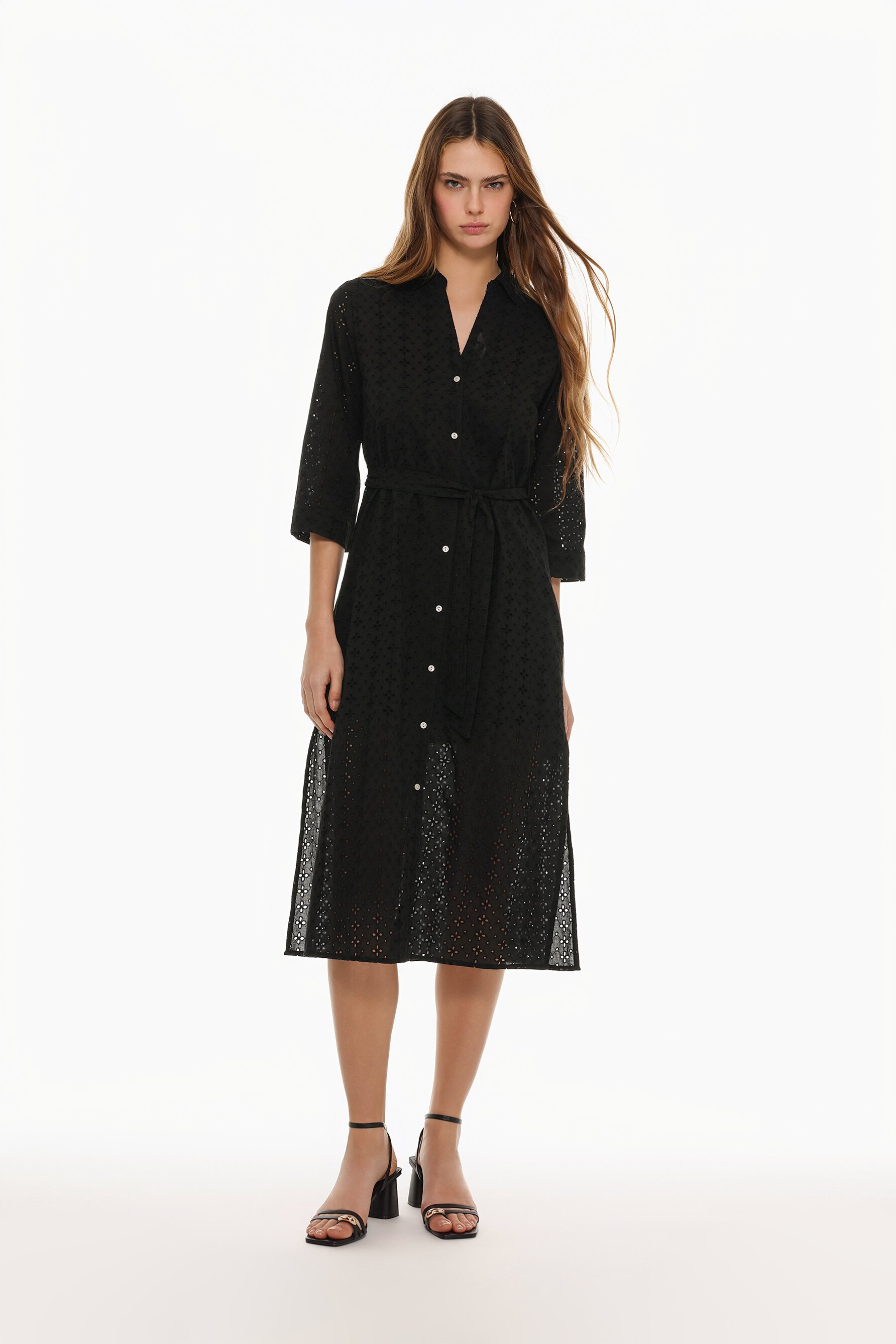 Camisa vestido com bordado suíço