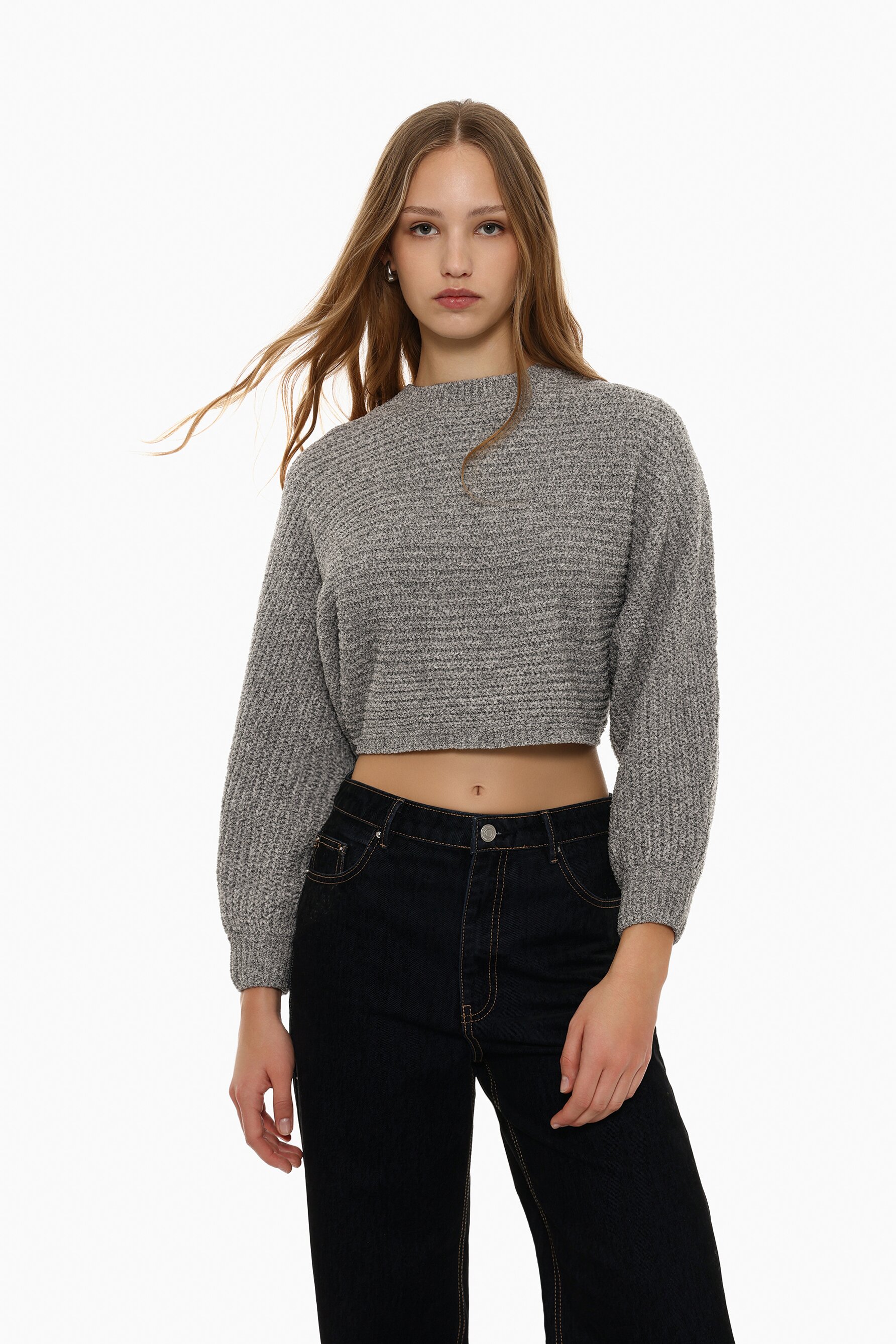Jersey cropped chenilla