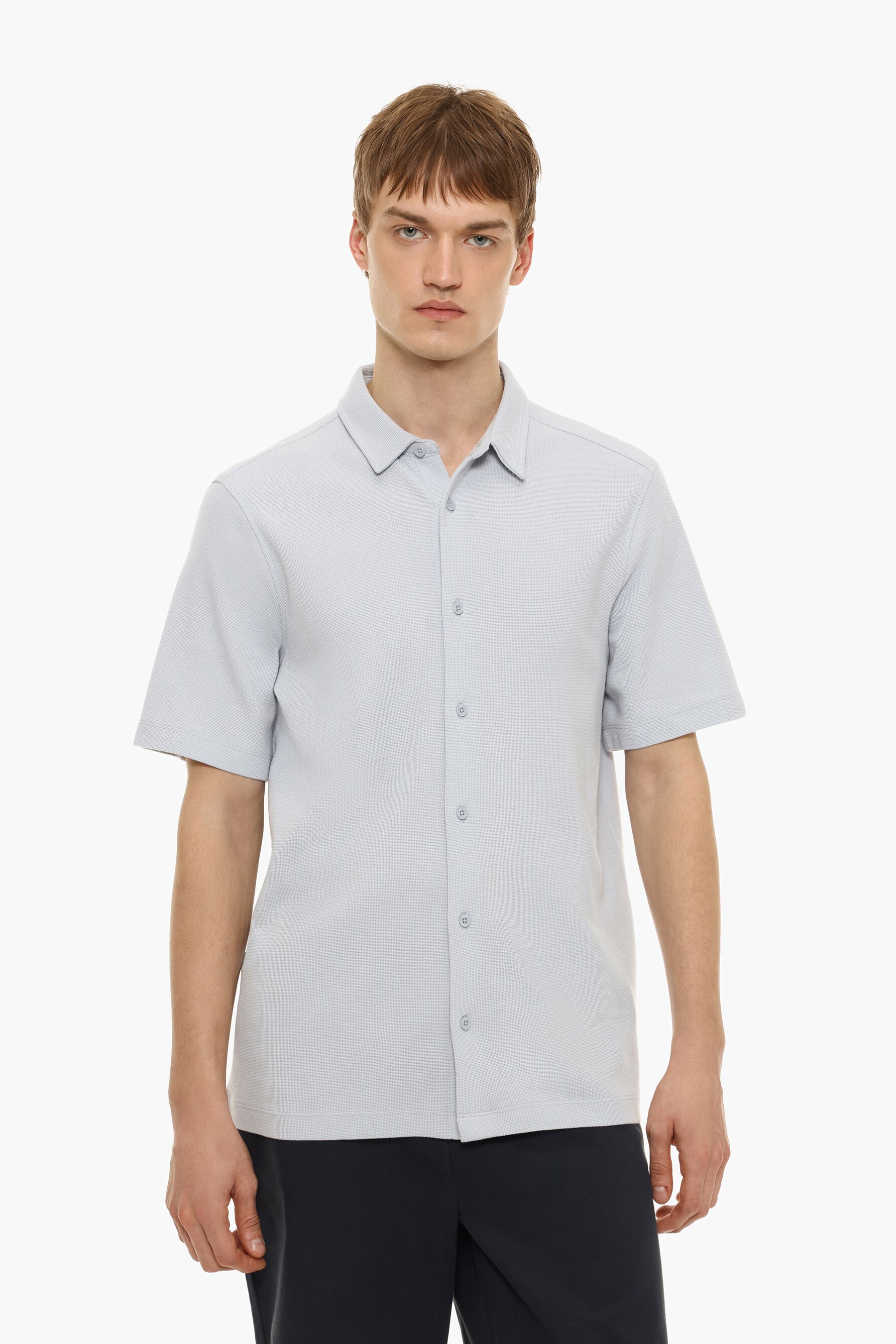 Camisa básica com textura