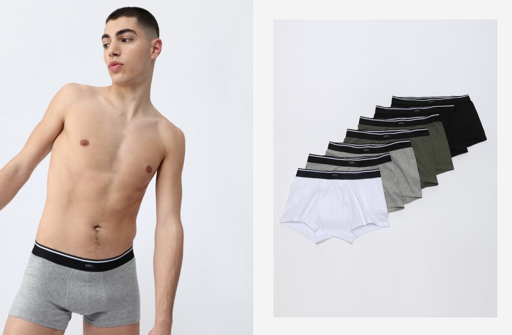Boxer galtzontzillo lisoak, 7ko pack-a