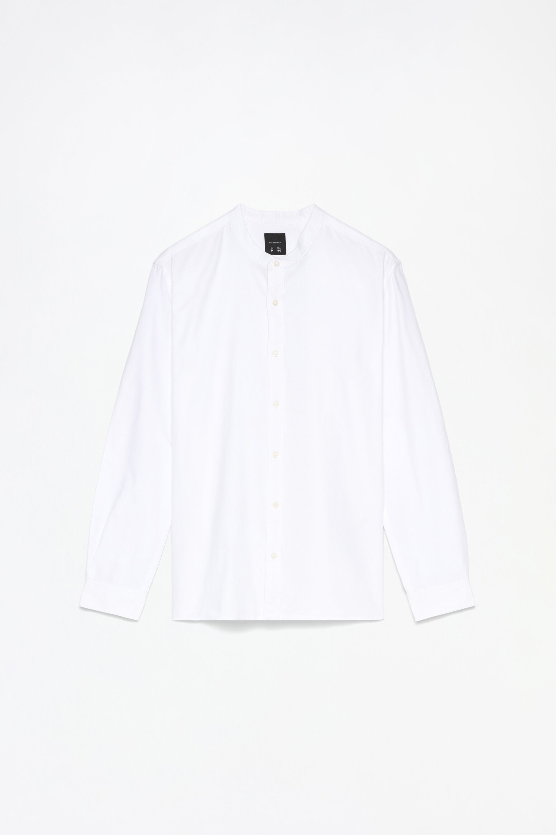 Camisa oxford de gola mao