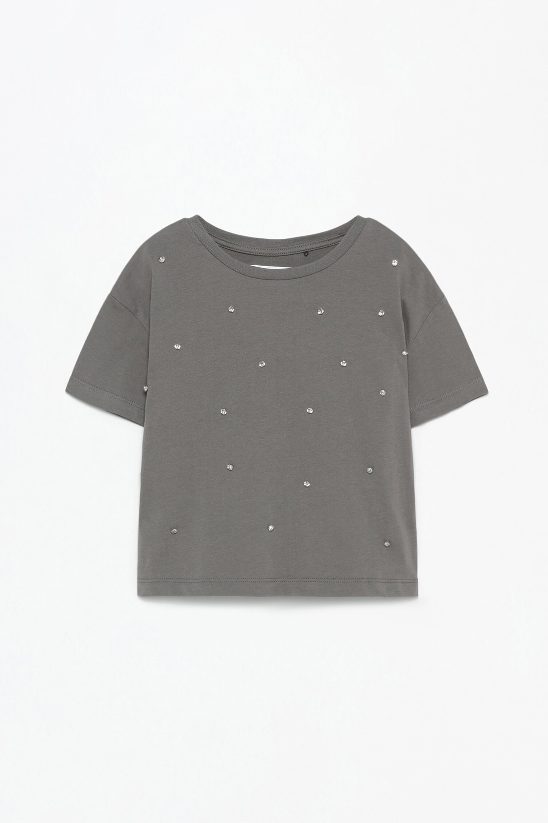 T-shirt com apliques
