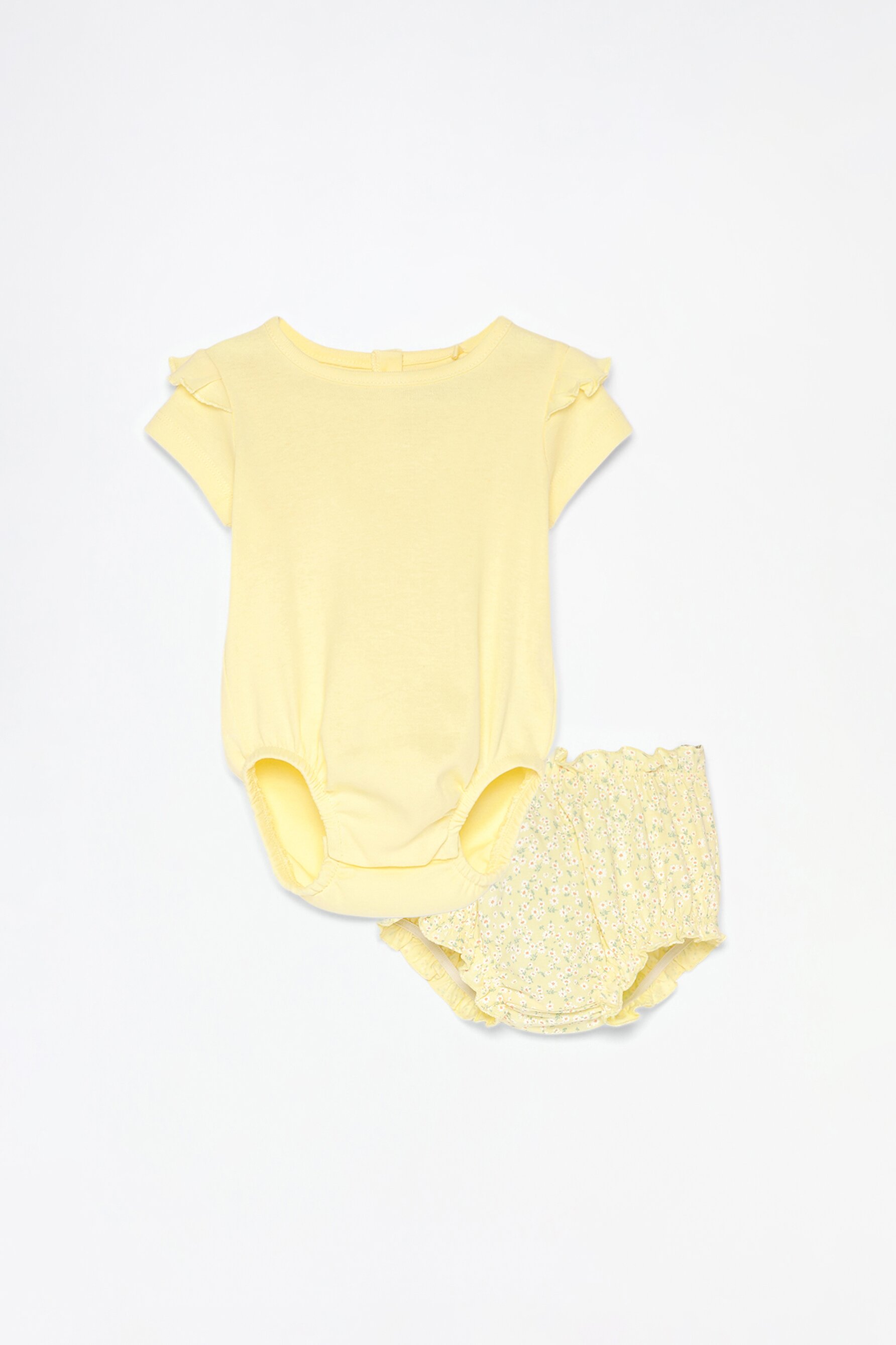 Conjunto body com folho e cuecas estampadas