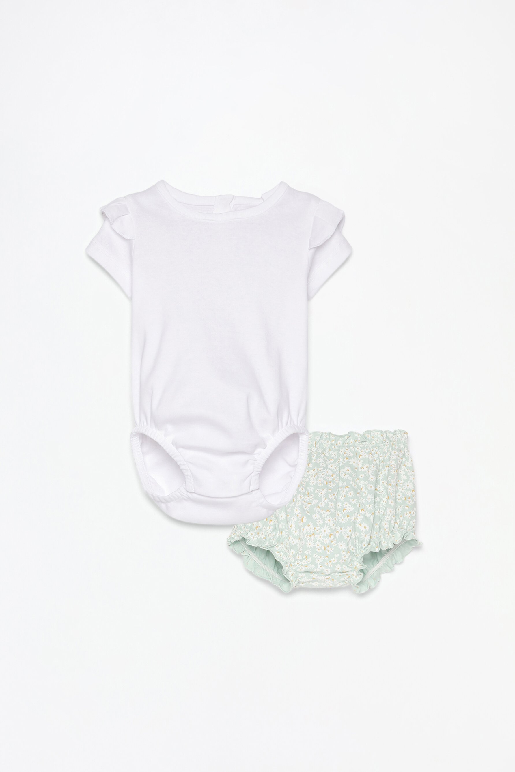 Conjunto body com folho e cuecas estampadas