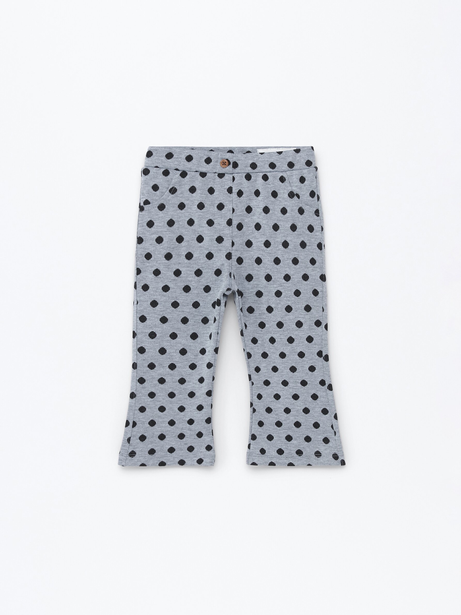 Knit printed flared leggings