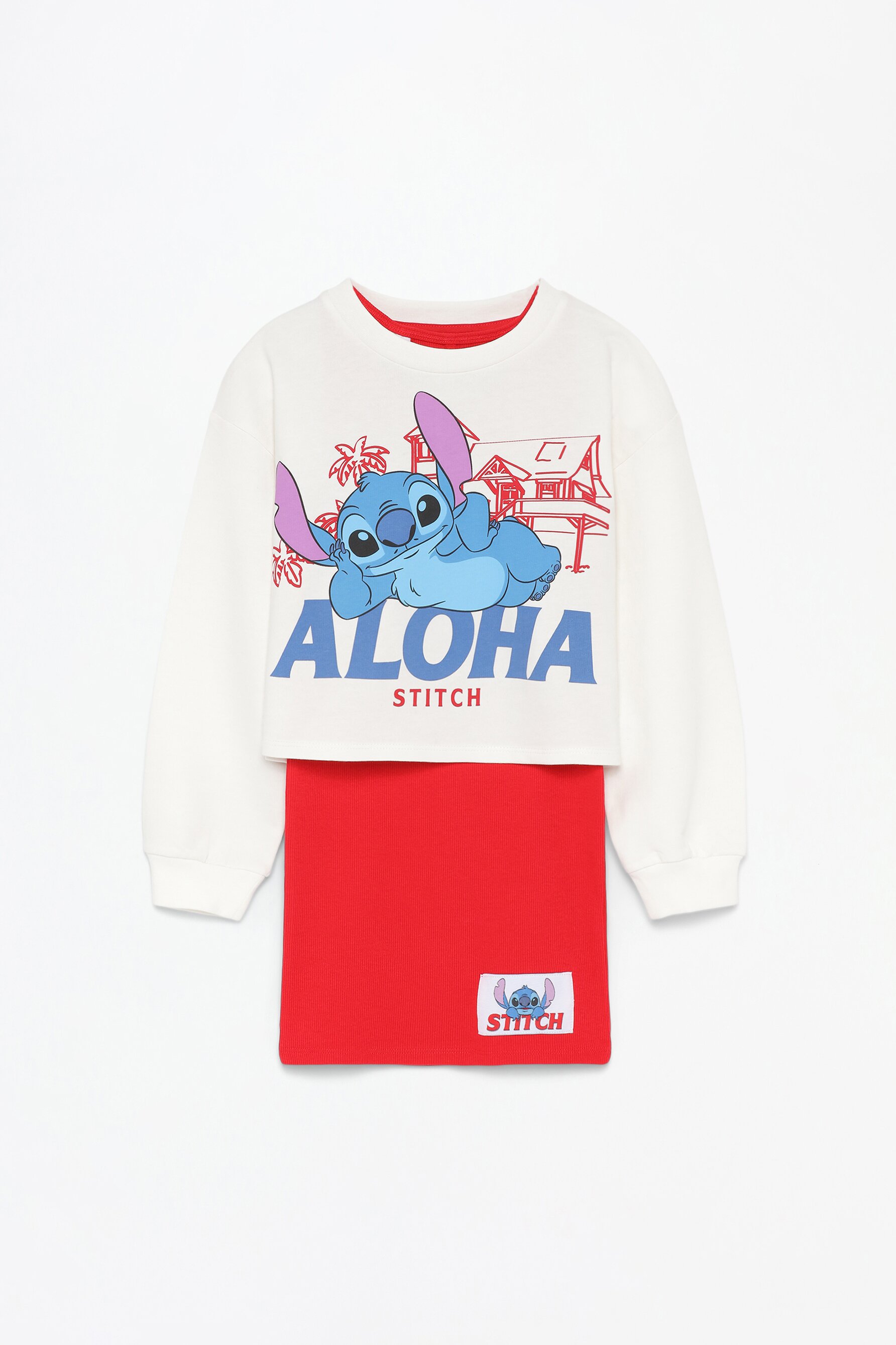 Set Stitch ©Disney camiseta y vestido canalé