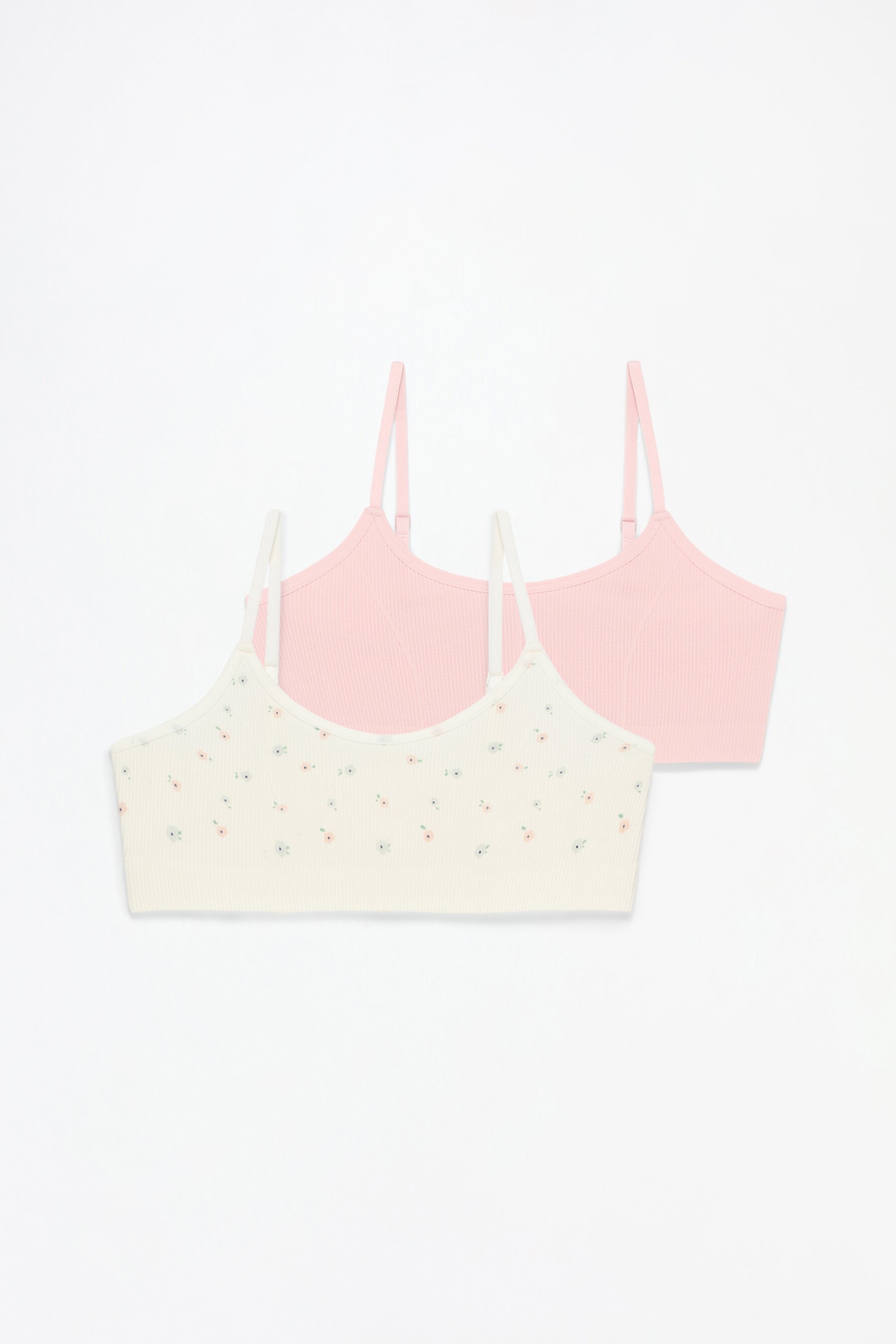 Conjunto de 2 tops com flores