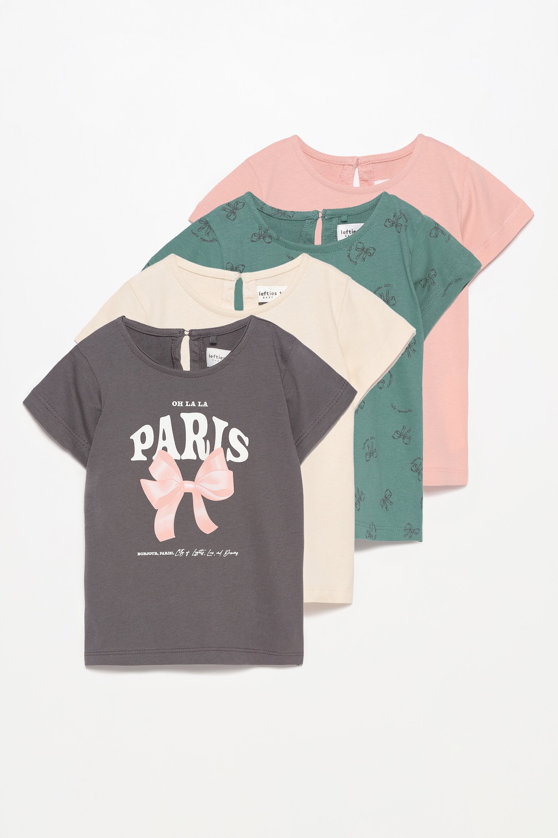 Pack of 4 printed short sleeve T-shirts