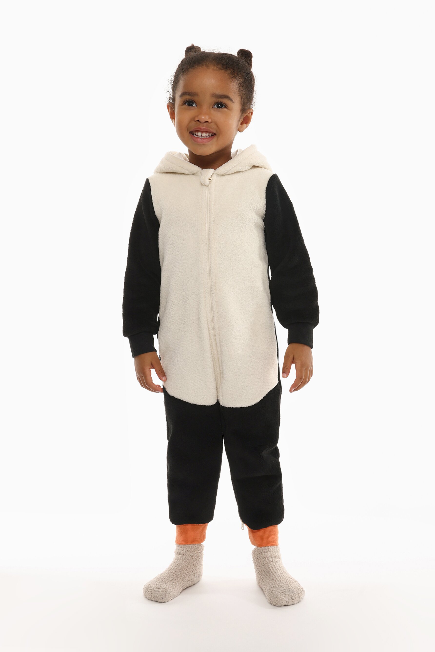 Pijama pinguim pelo sintético inteiro