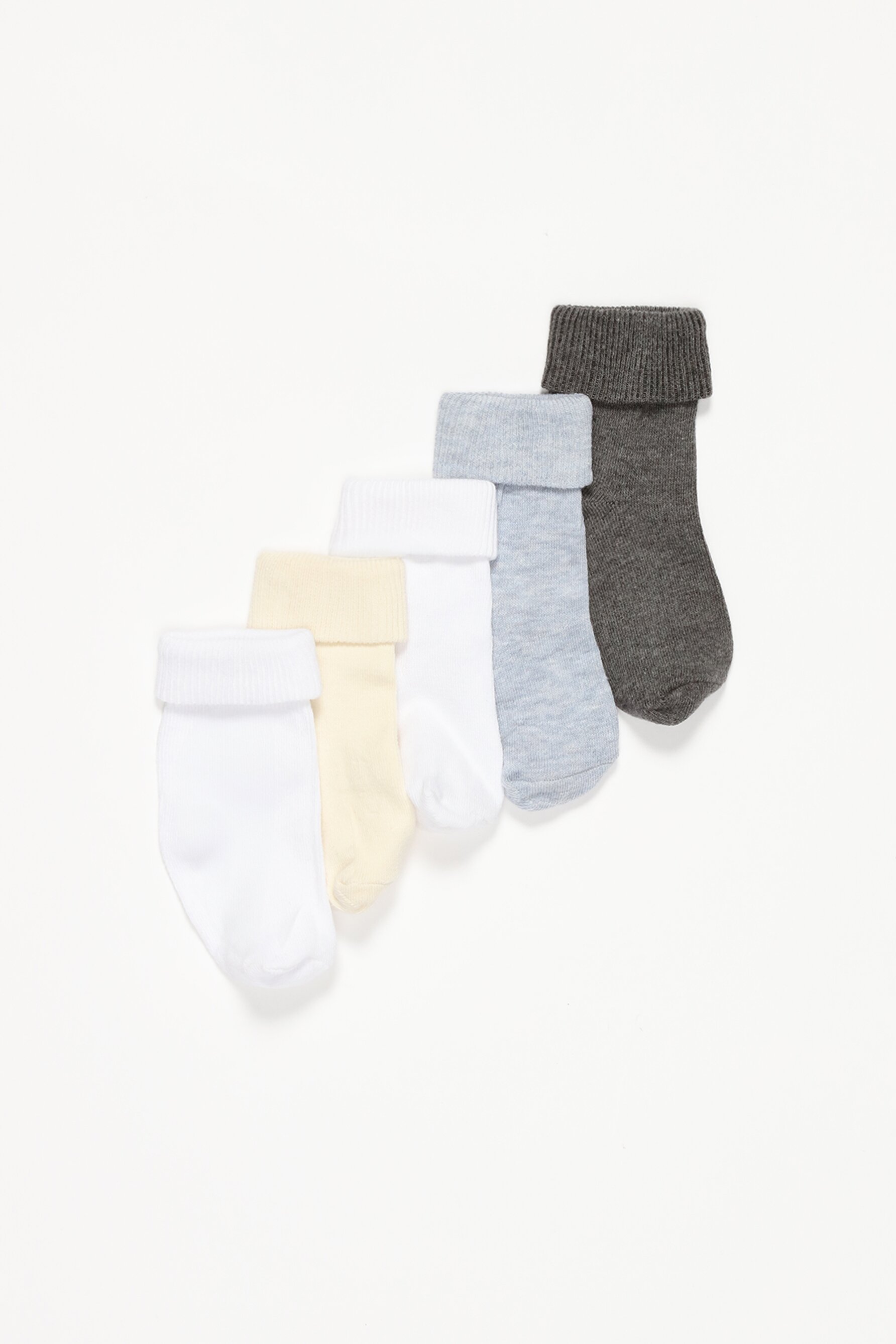 Pack de 5 pares de calcetíns longos con volta de canalé