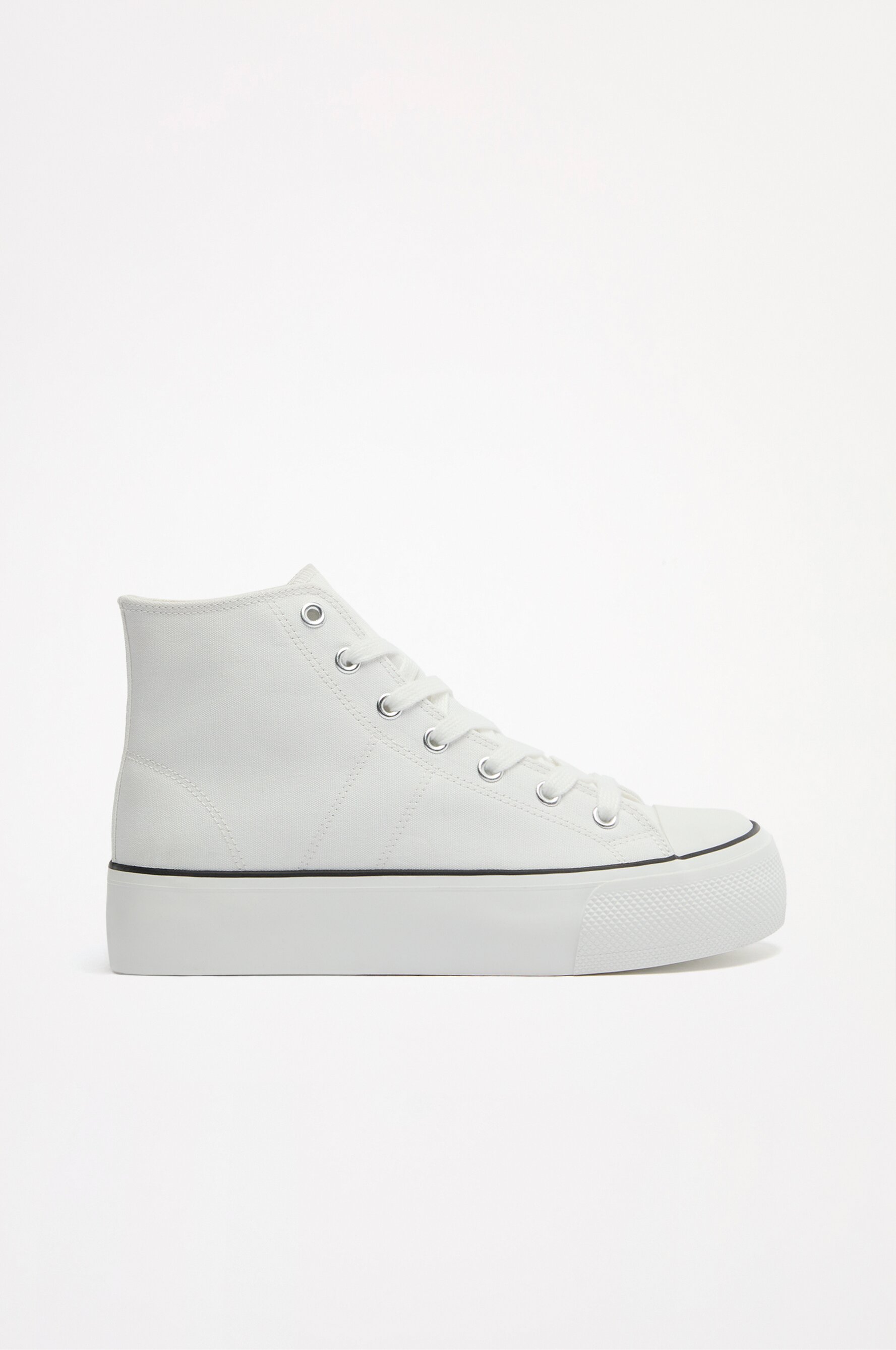 Platform high-top sneakers with toecap detail