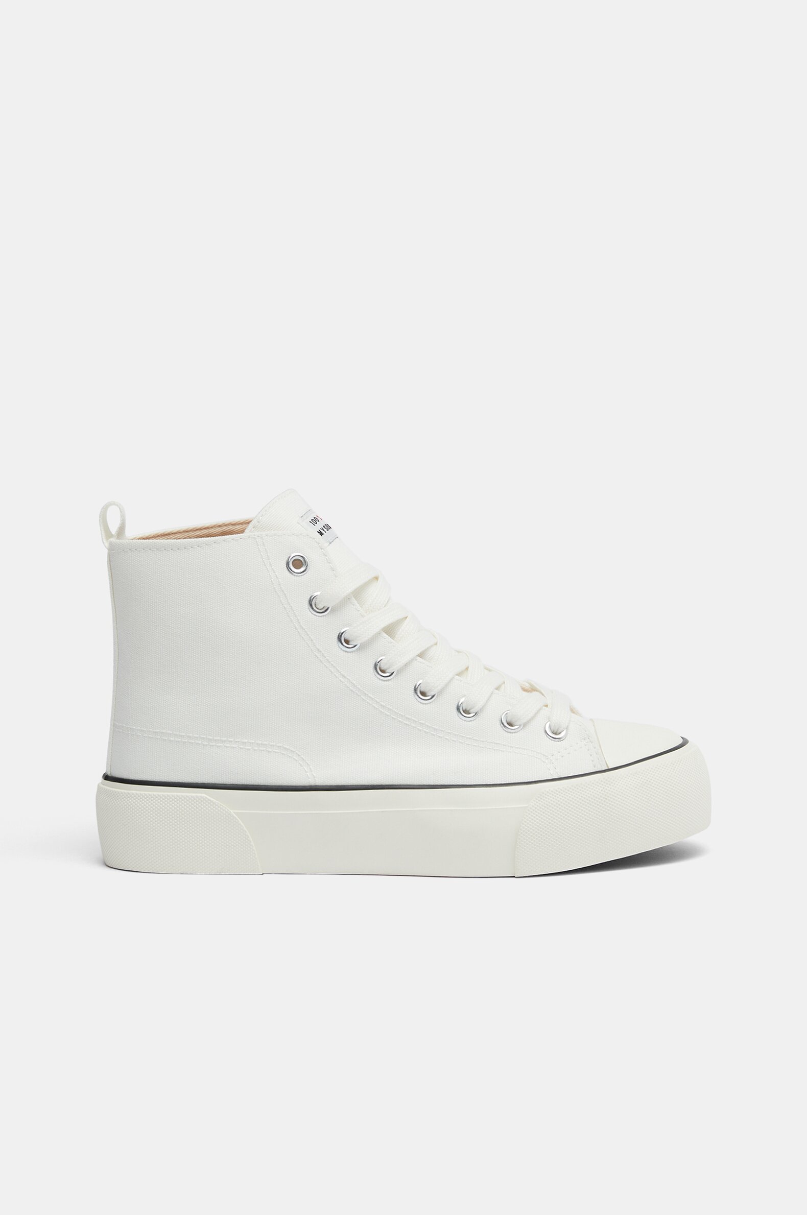 Platform high-top sneakers with toecap detail