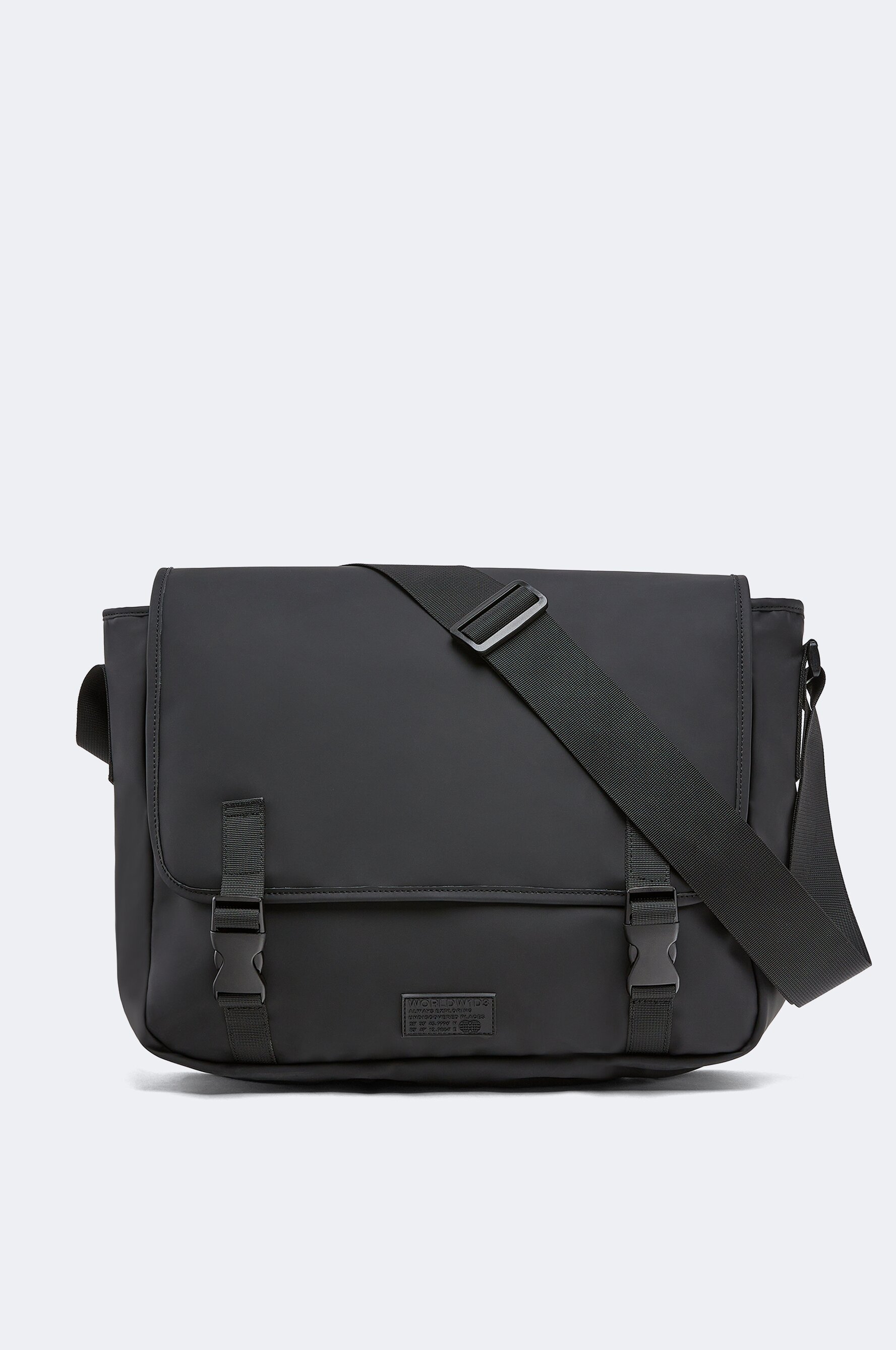 Rubberised traveller crossbody bag