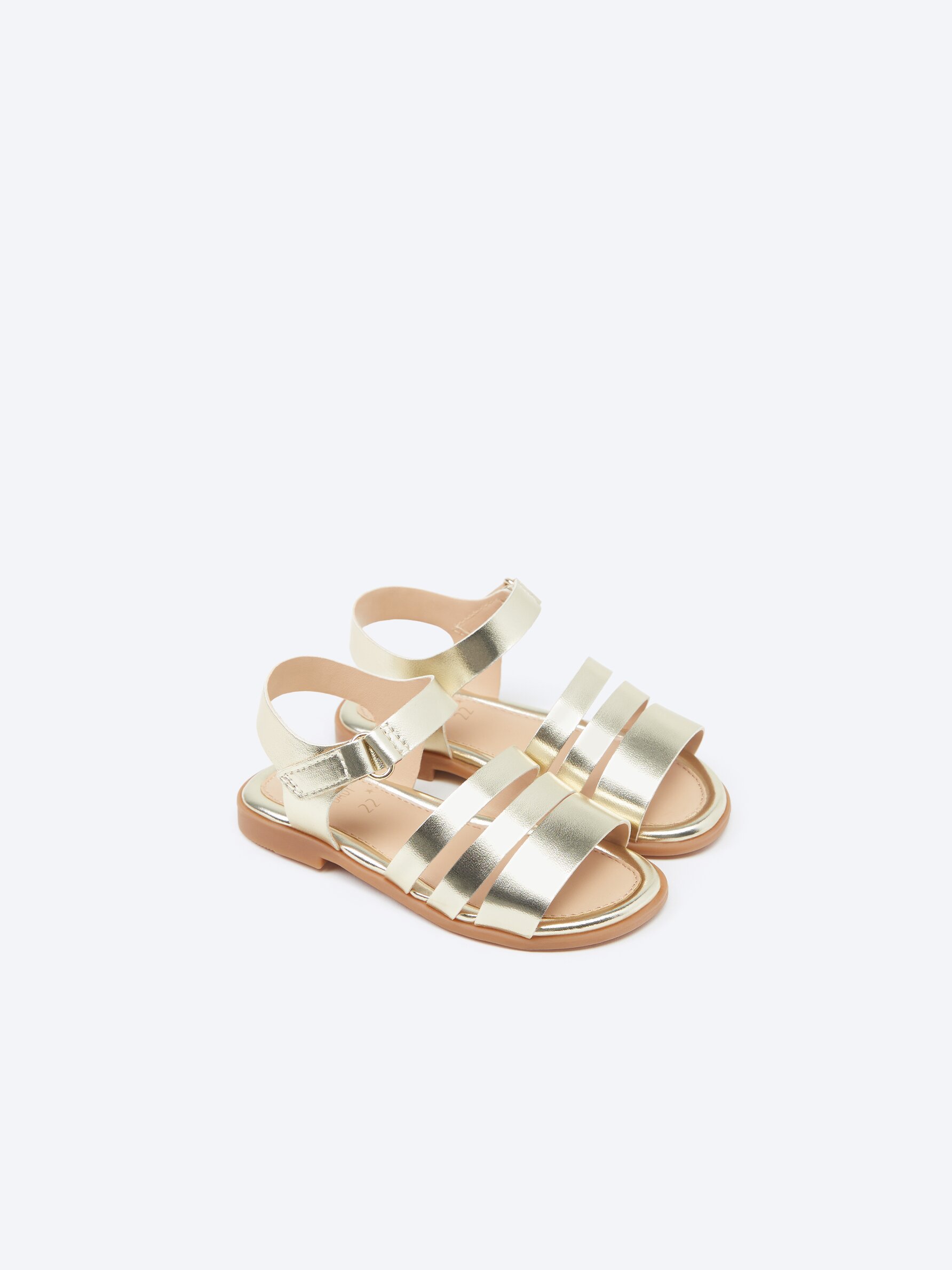 Gold strappy sandals