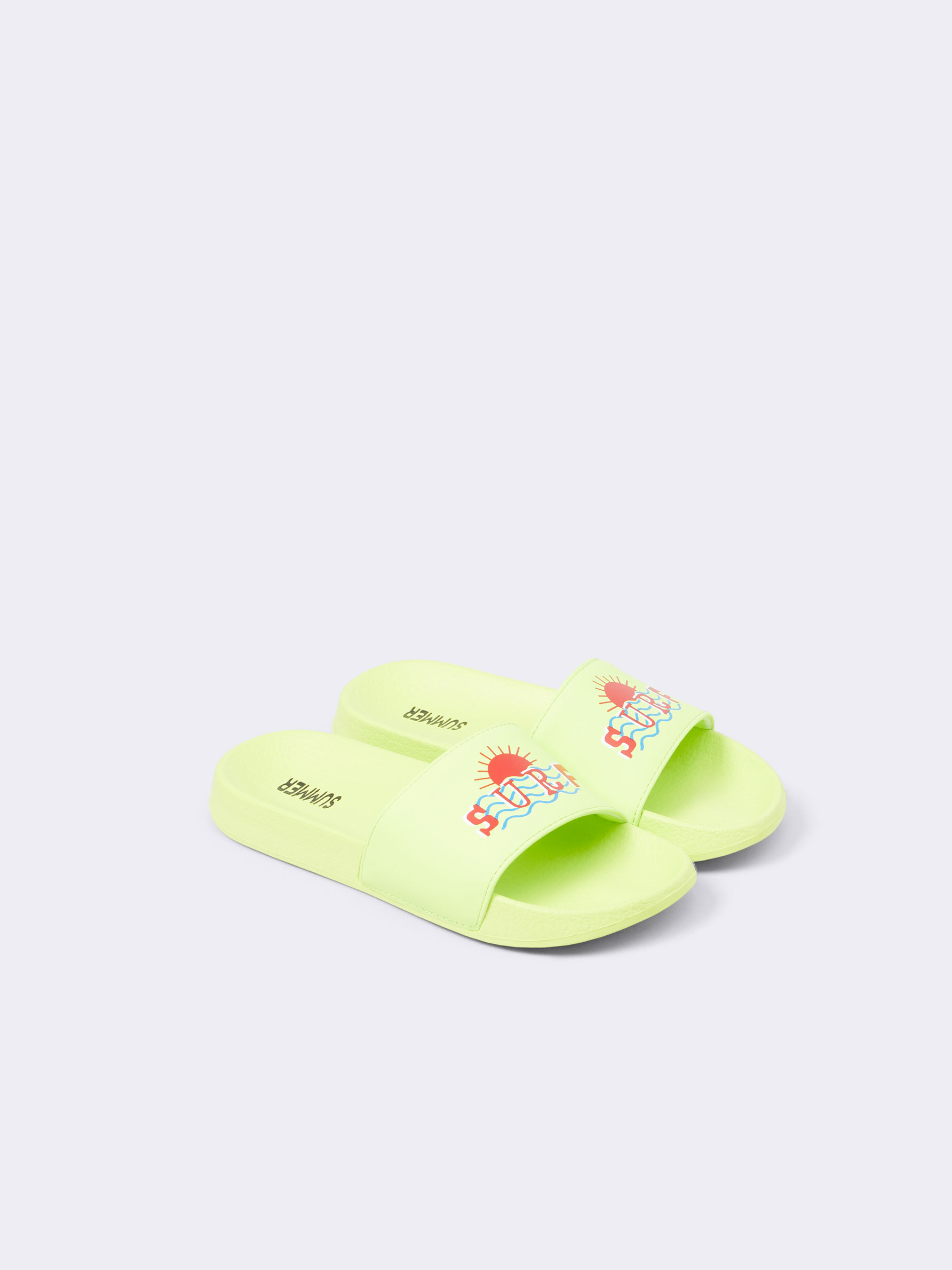 Printed pool sandals