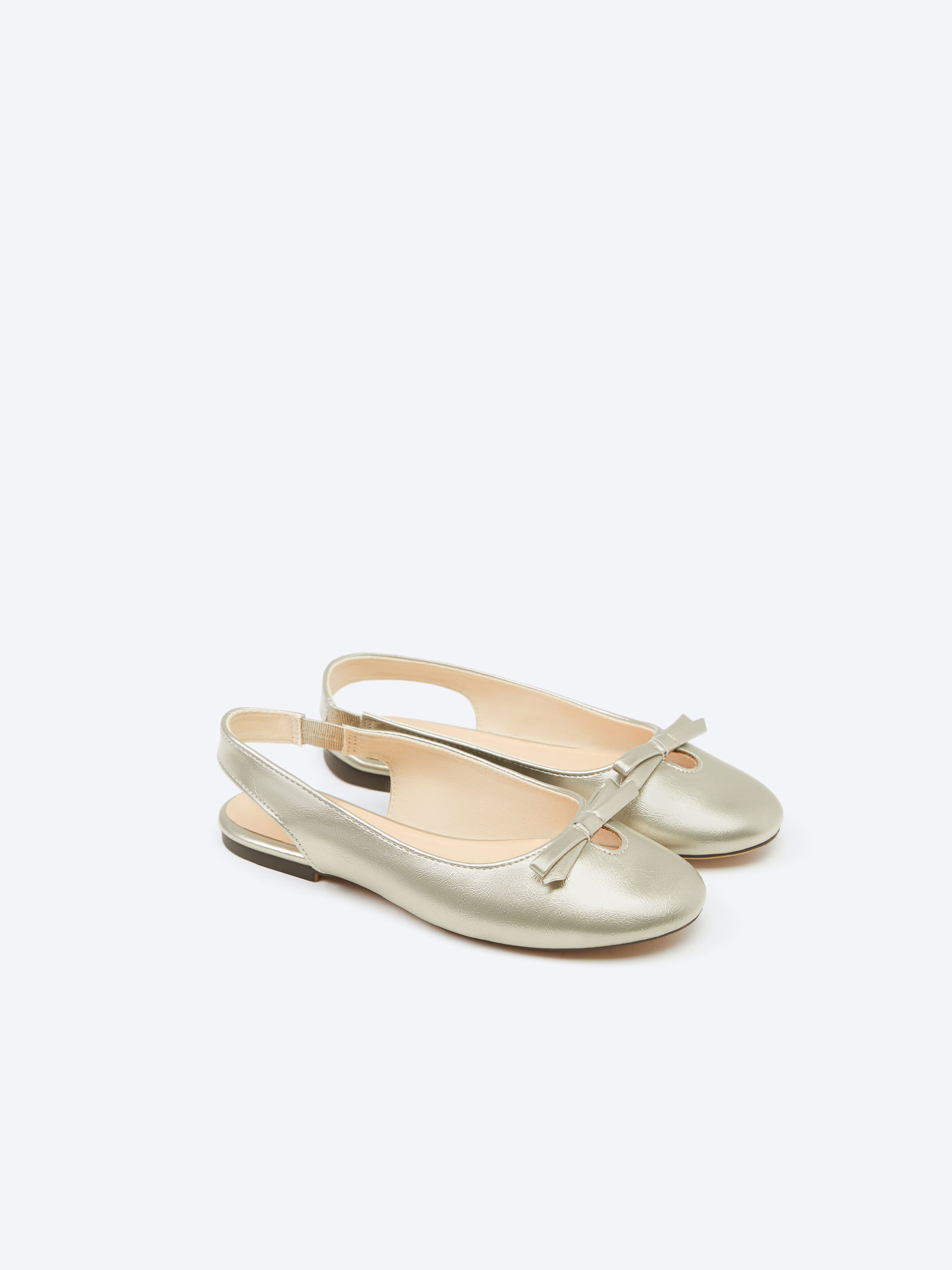 Slingback ballet flats with bow