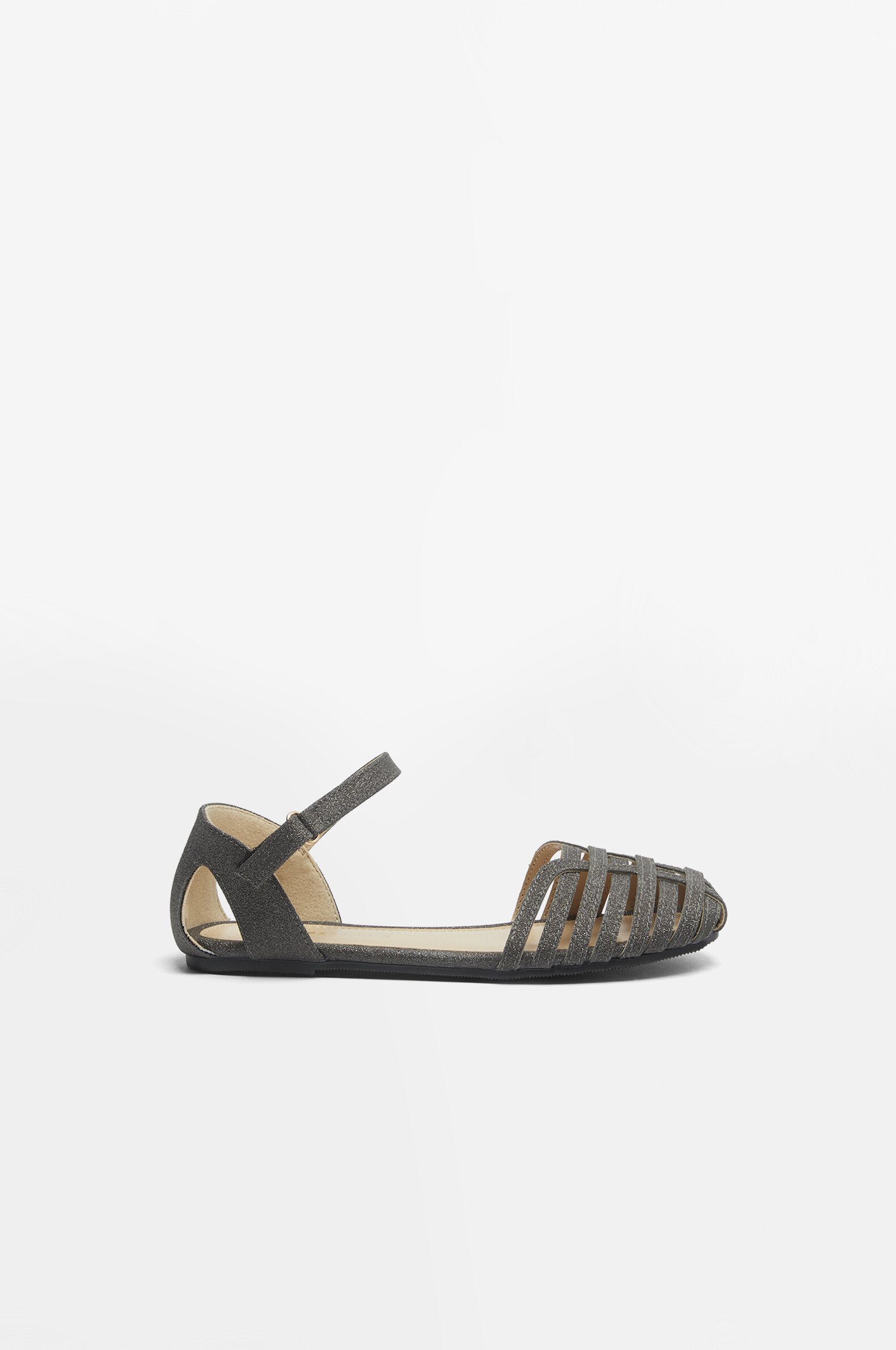 Shimmery cage sandals