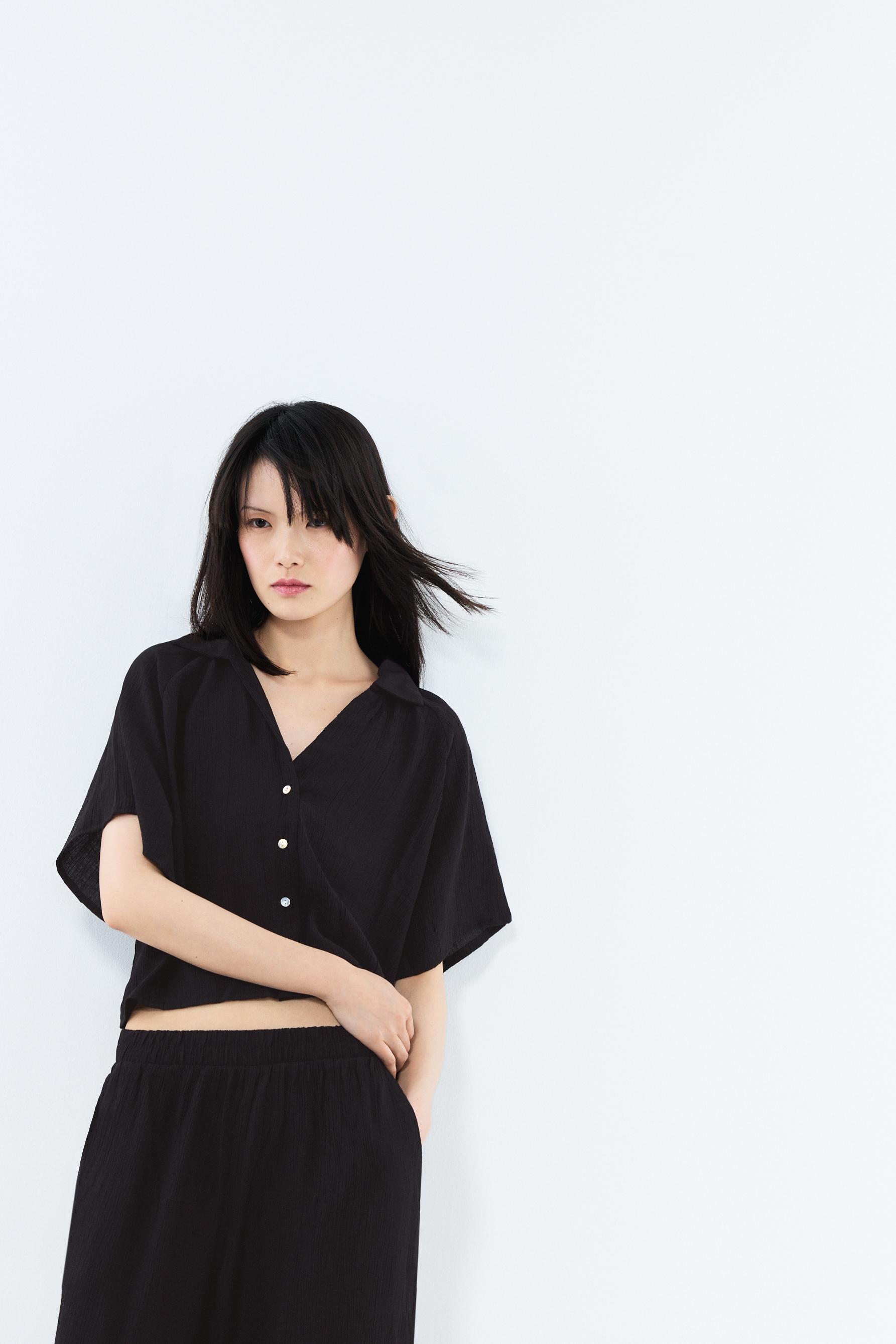Texture shirt — BLACK