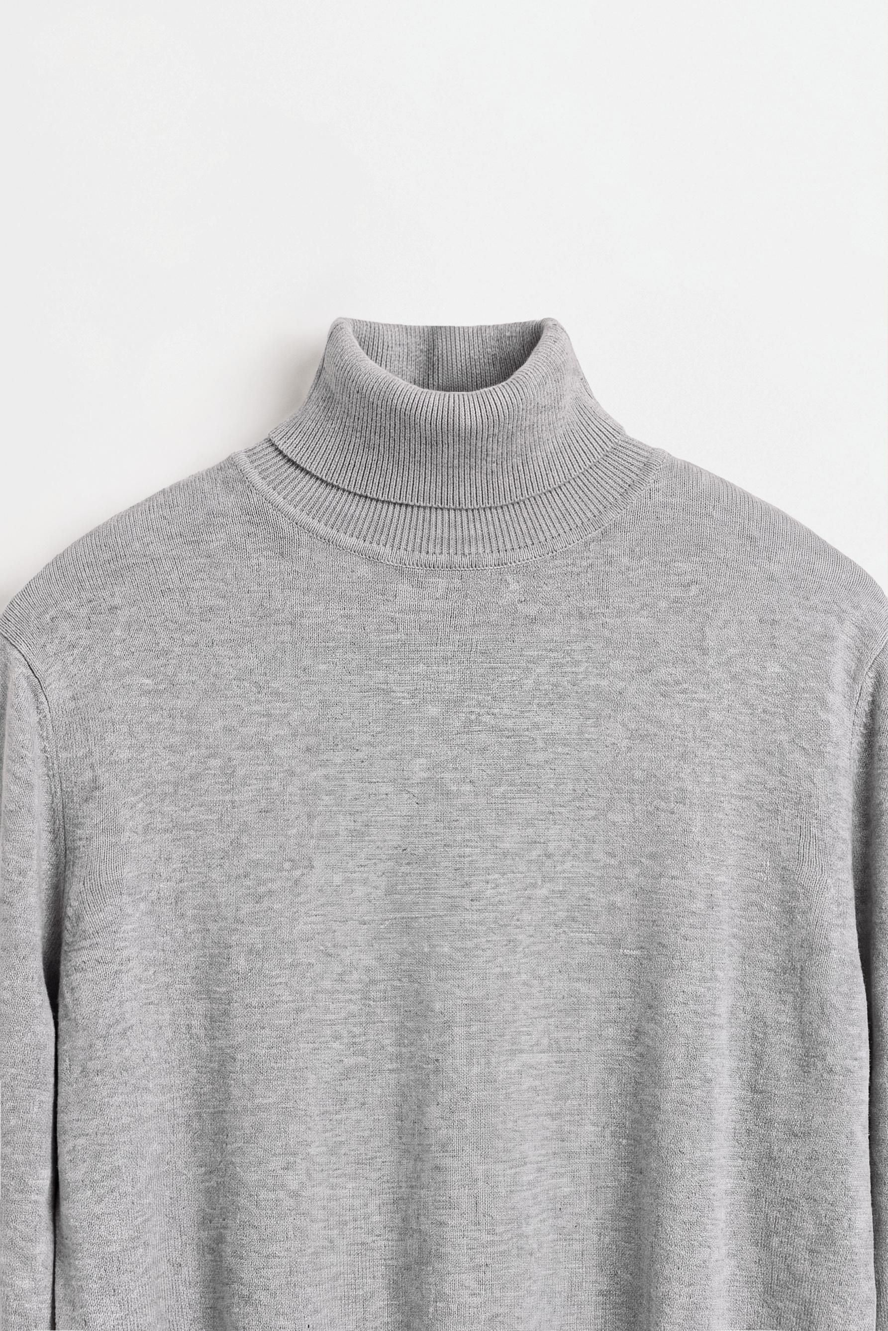 Turtleneck sweater — GREY MARL