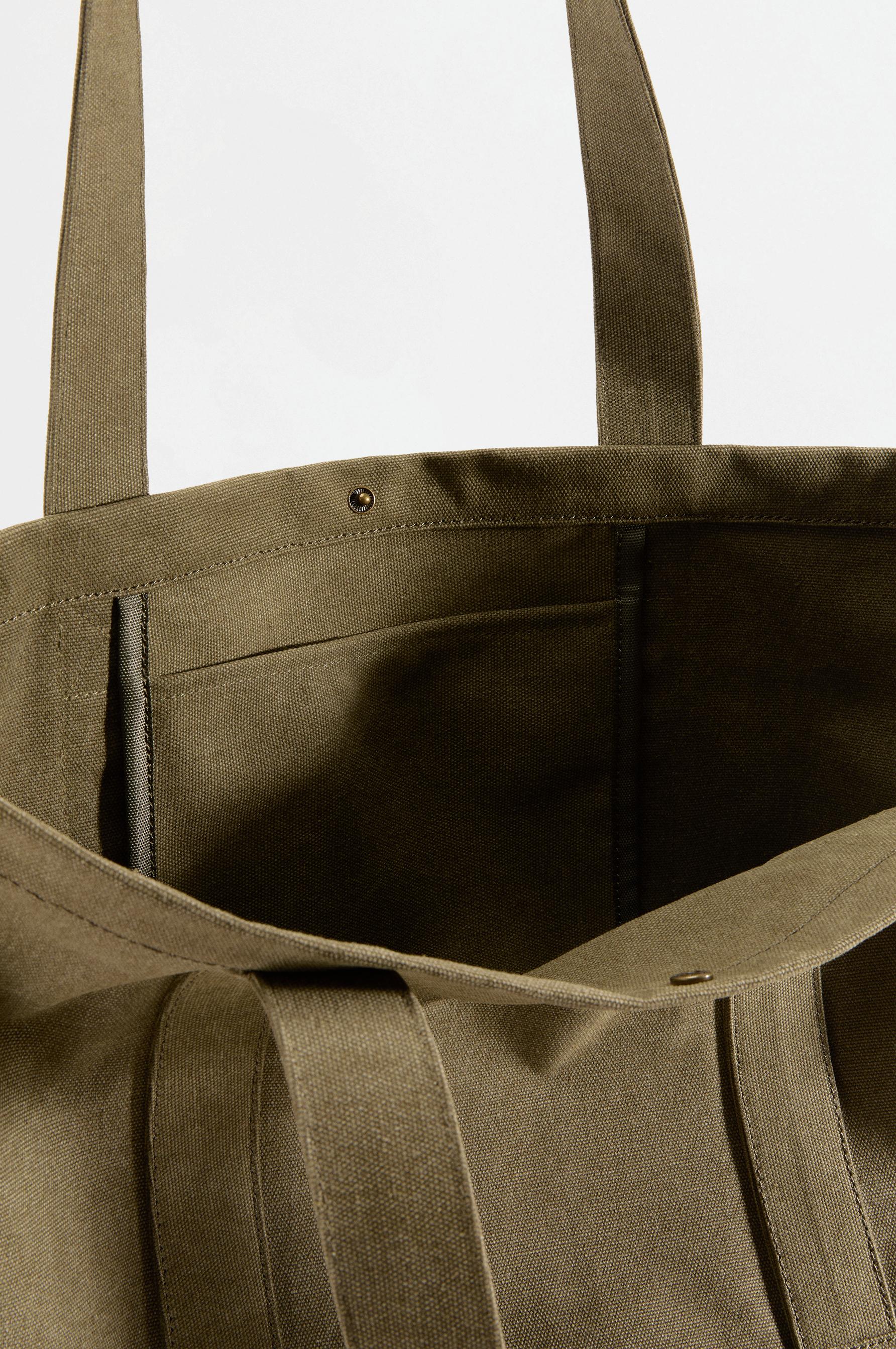 Canvas shopper bag — KHAKI