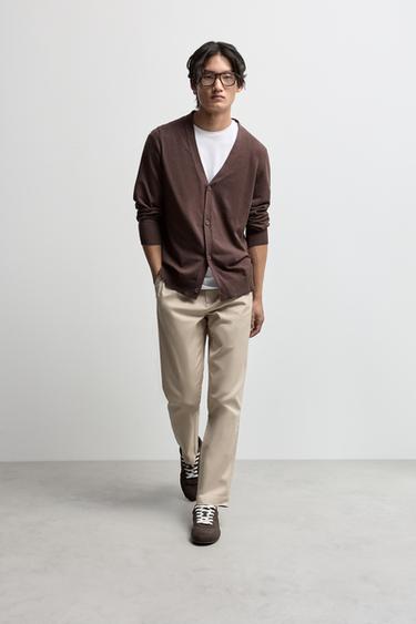Slim fit chino trousers — BEIGE 5