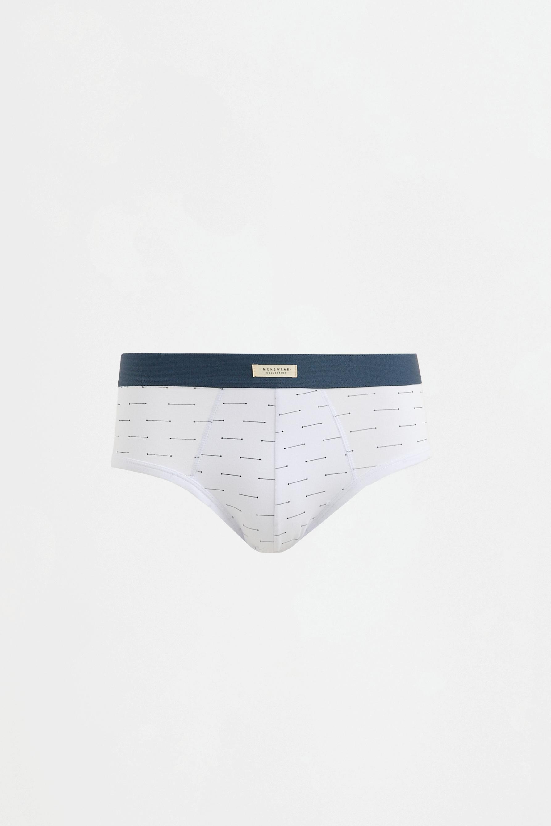 5-pack of contrast briefs — ECRU