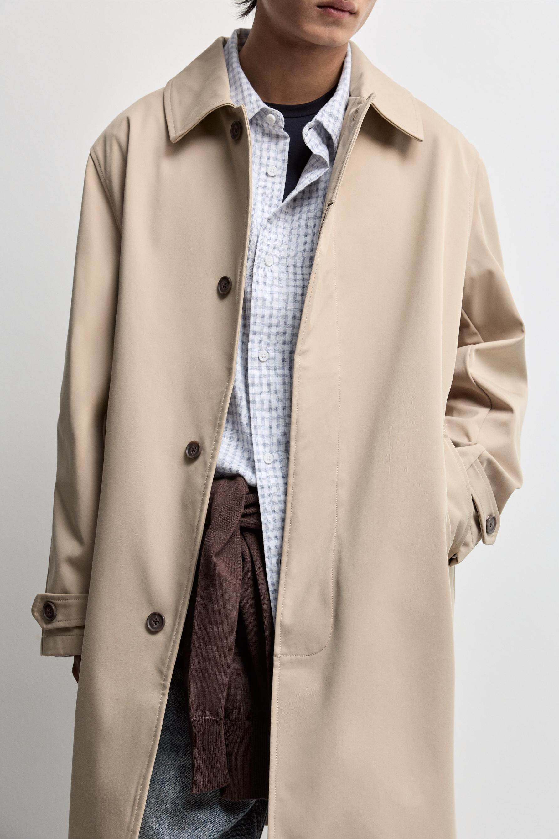 Oversized trench coat — ECRU