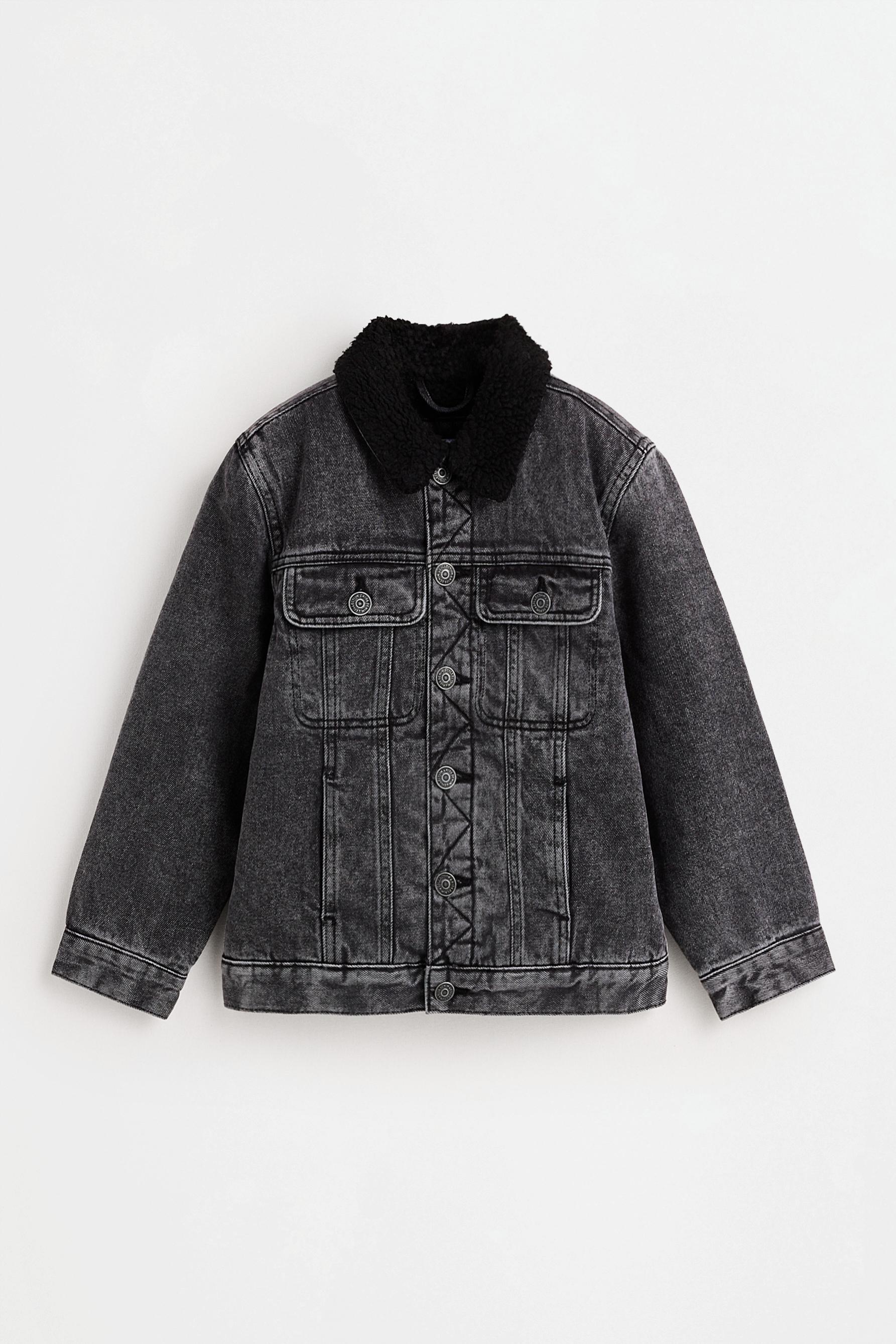 Cazadora denim cuello sherpa