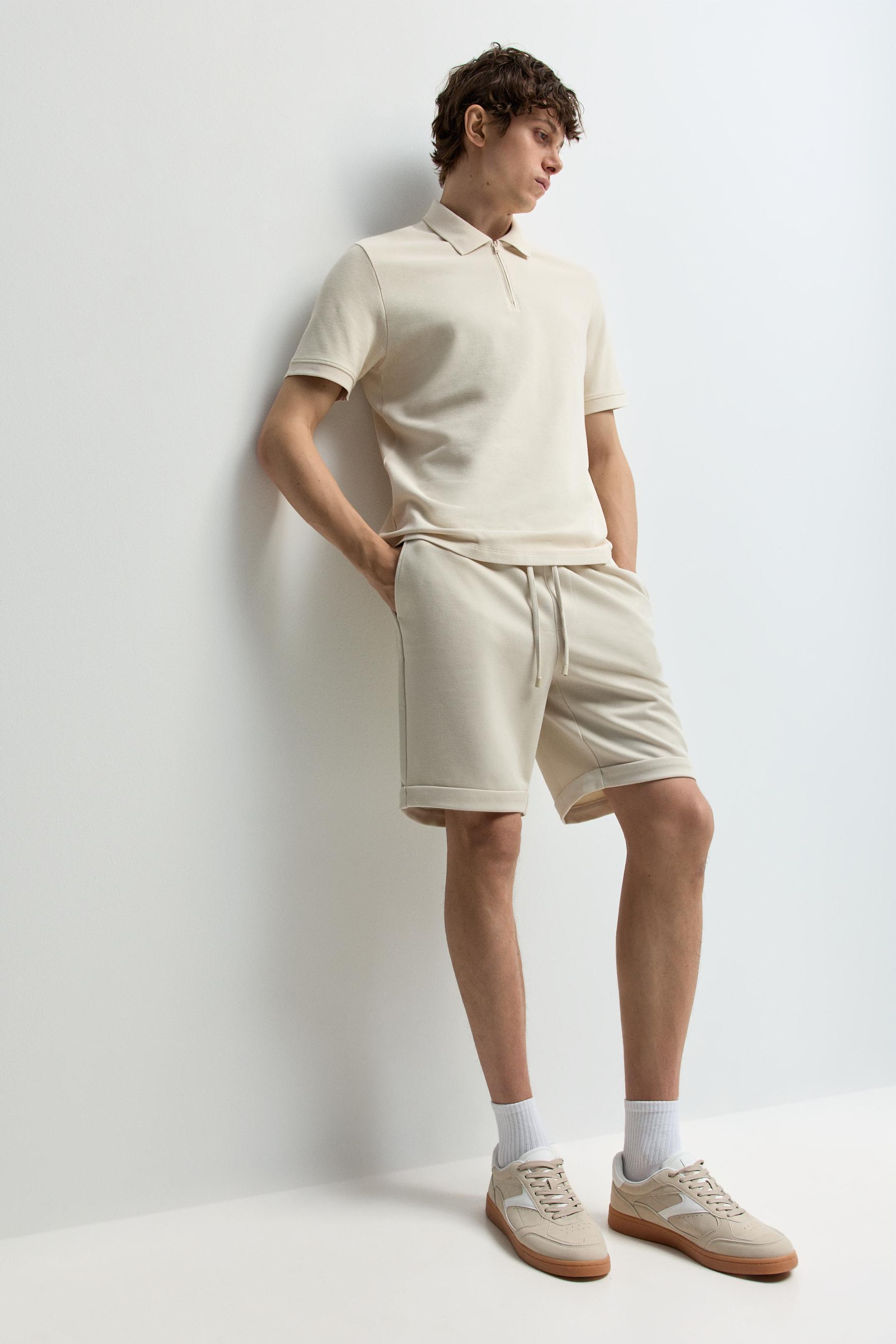 Piqué Bermuda shorts — OFF WHITE