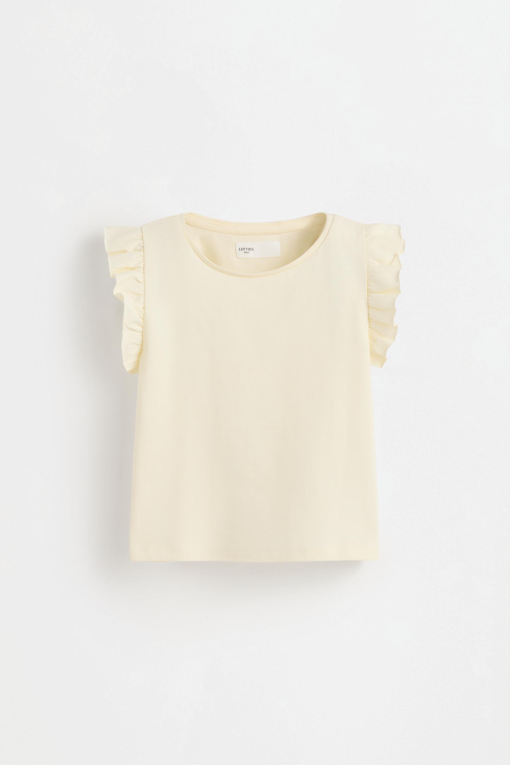 Heavy jersey ruffled T-shirt — BUTTER