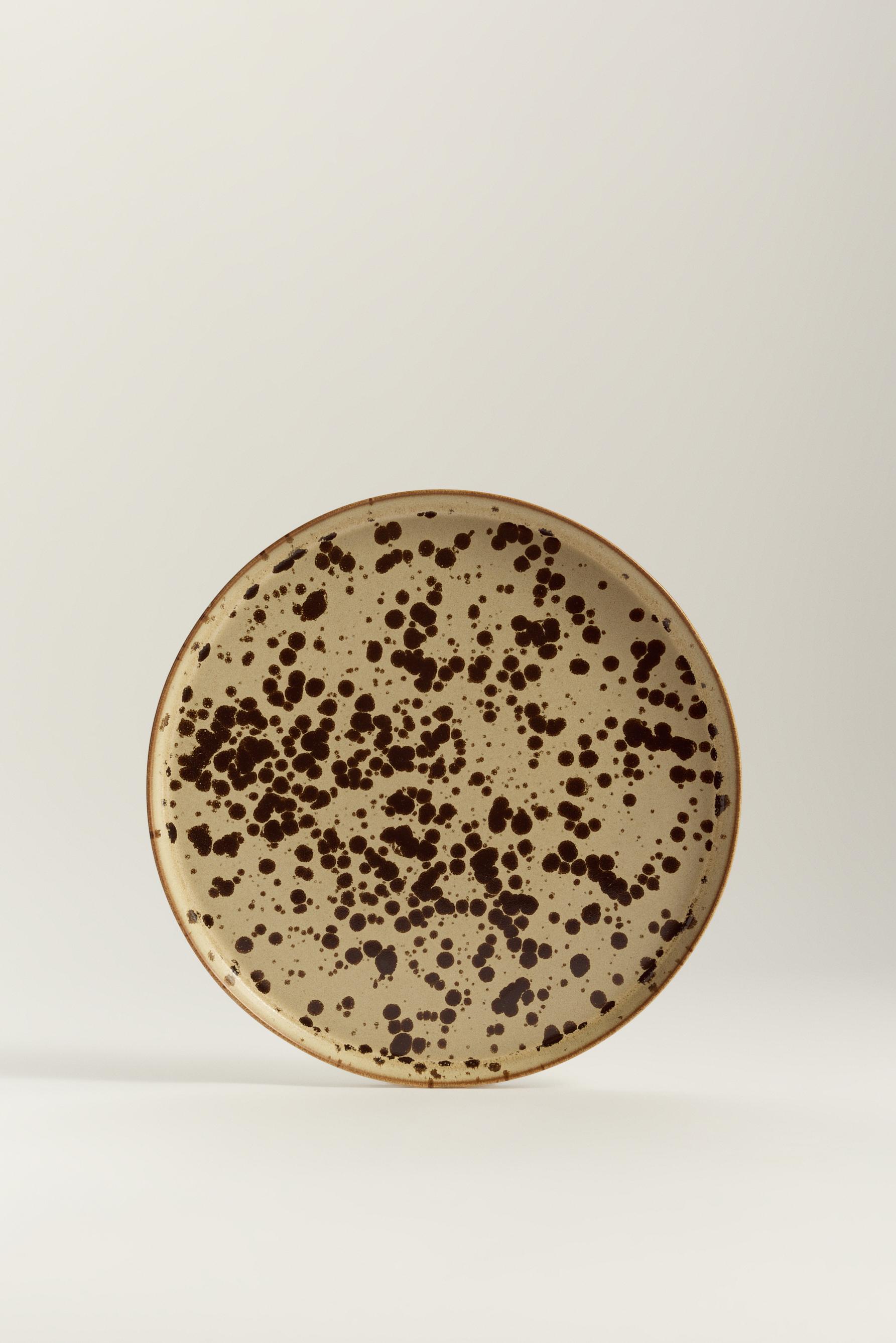 Plato llano gres moteado 27,5 cm