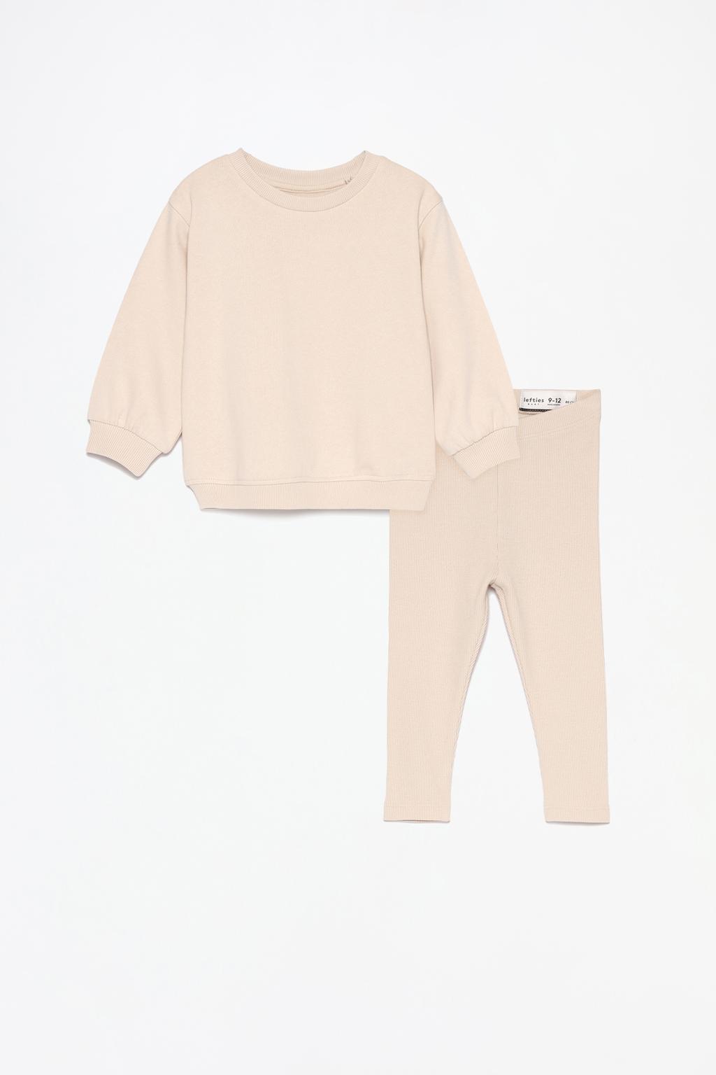 Ribbed sweatshirt and leggings co-ord