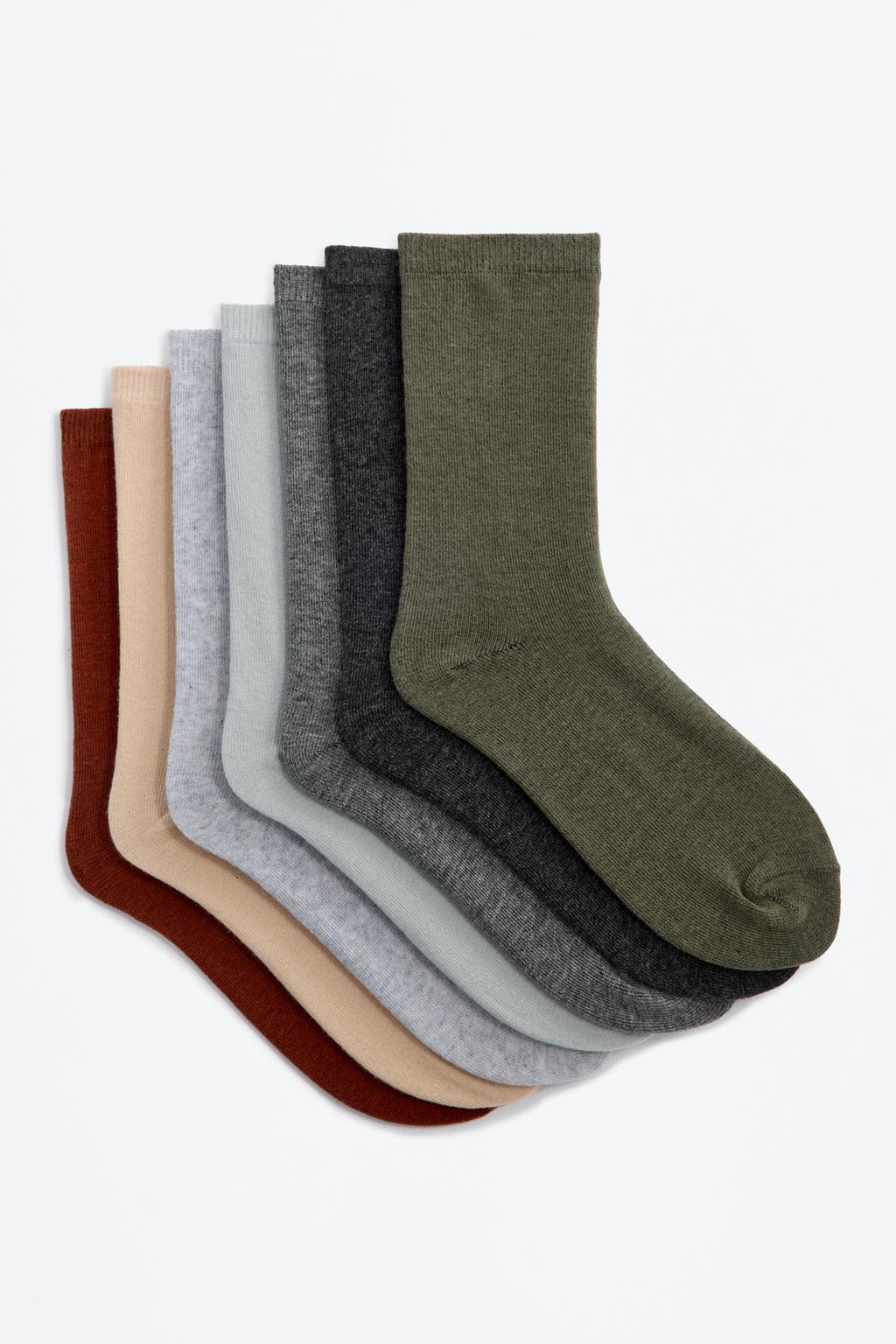 Pack 7 mitjons llargs llisos