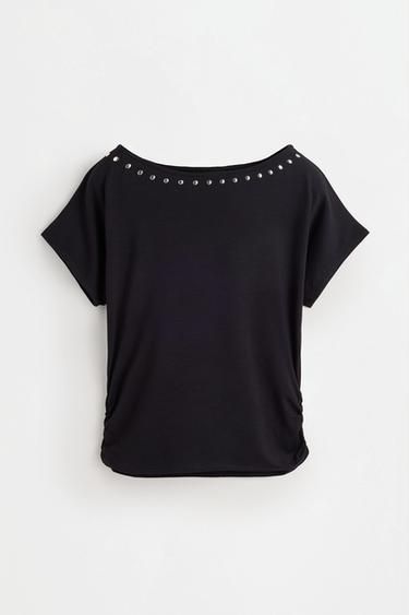 Studded T-shirt — BLACK 6
