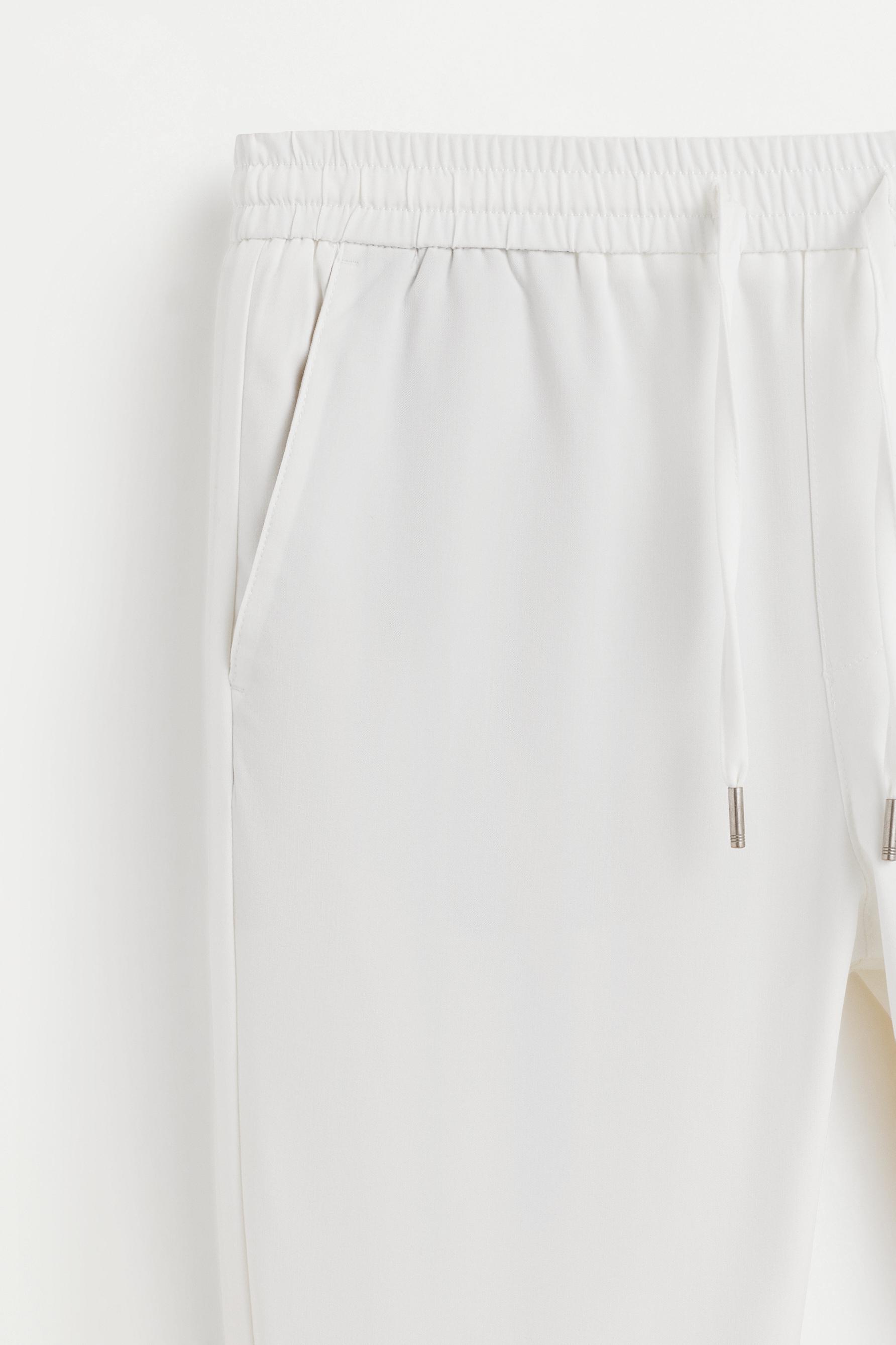 Tailored jogger trousers — WHITE