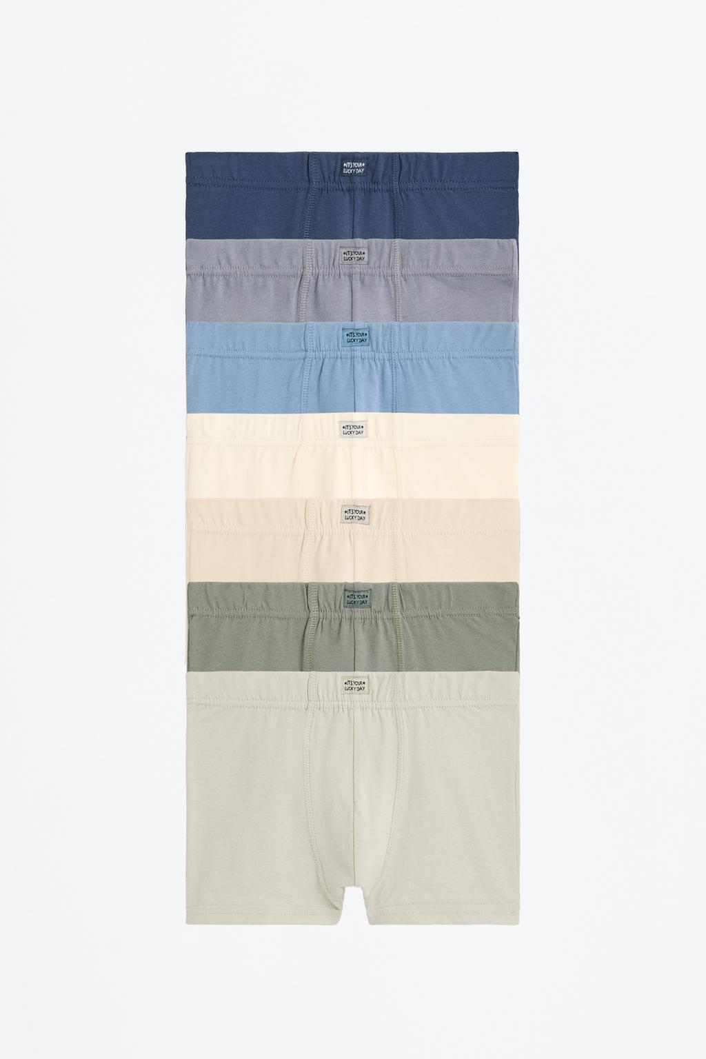 Pack 7 boxers justos lisos